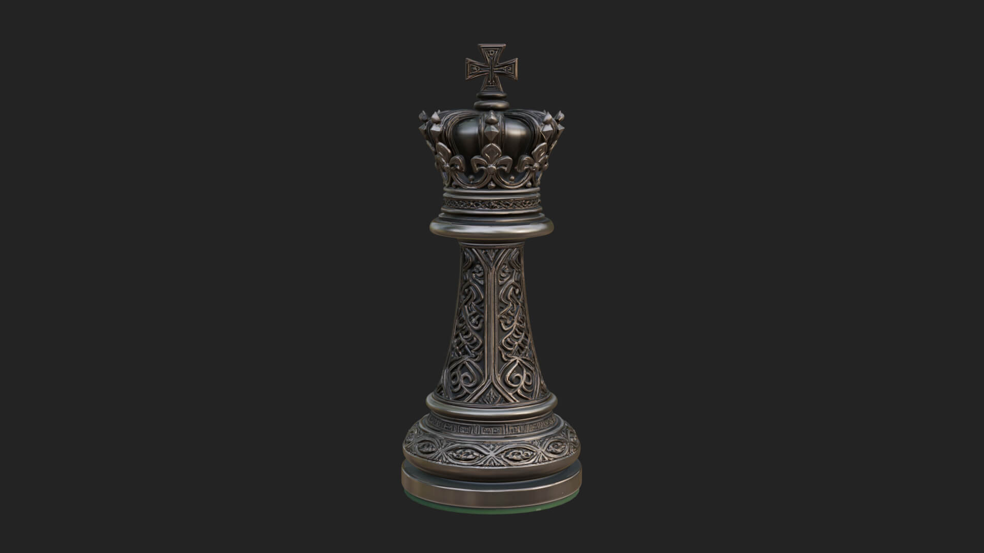 Ornate Chess Piece Statue Design 94 3D Print Model 3D Model