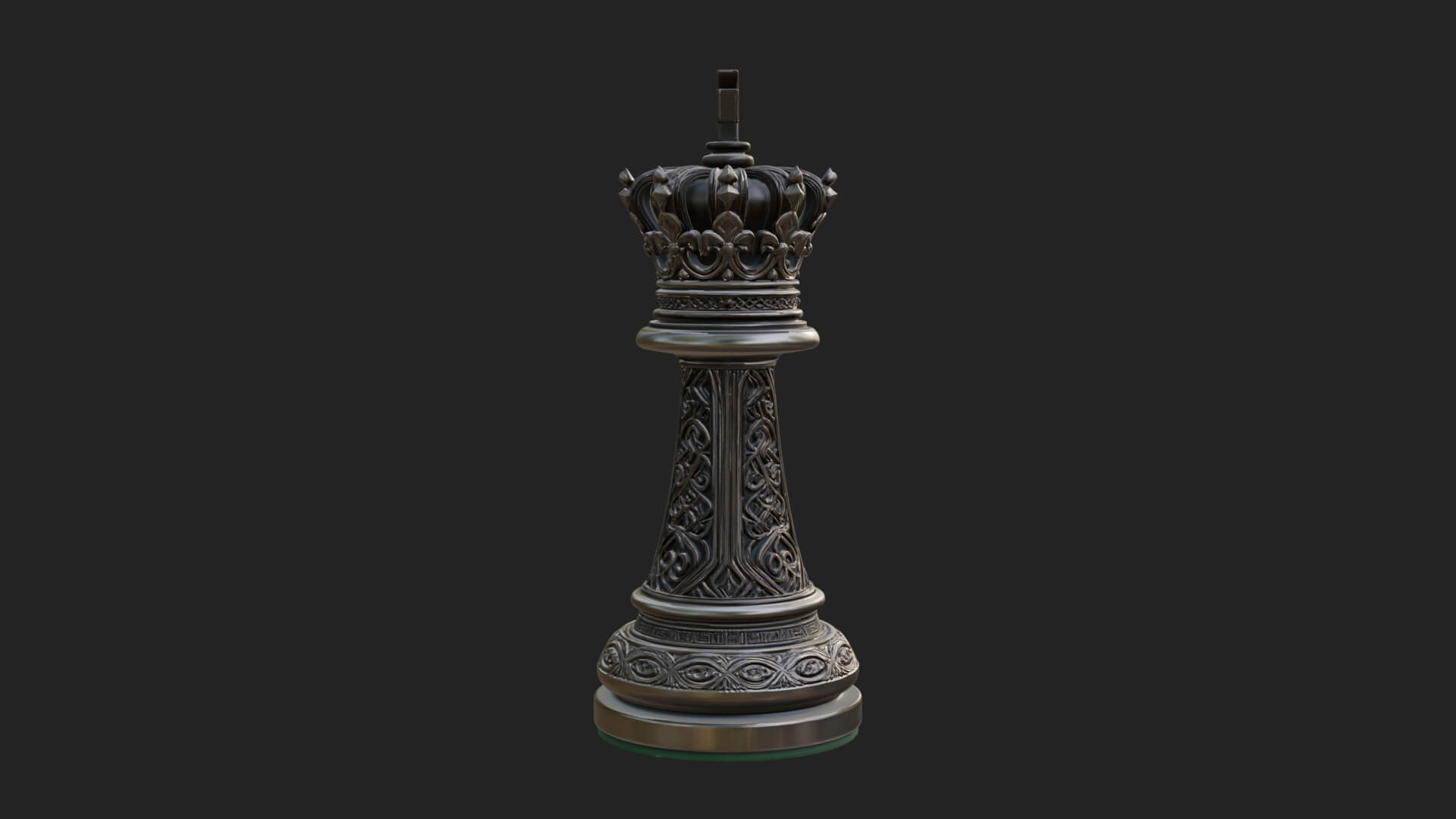 Ornate Chess Piece Statue Design 94 3D Print Model 3D Model
