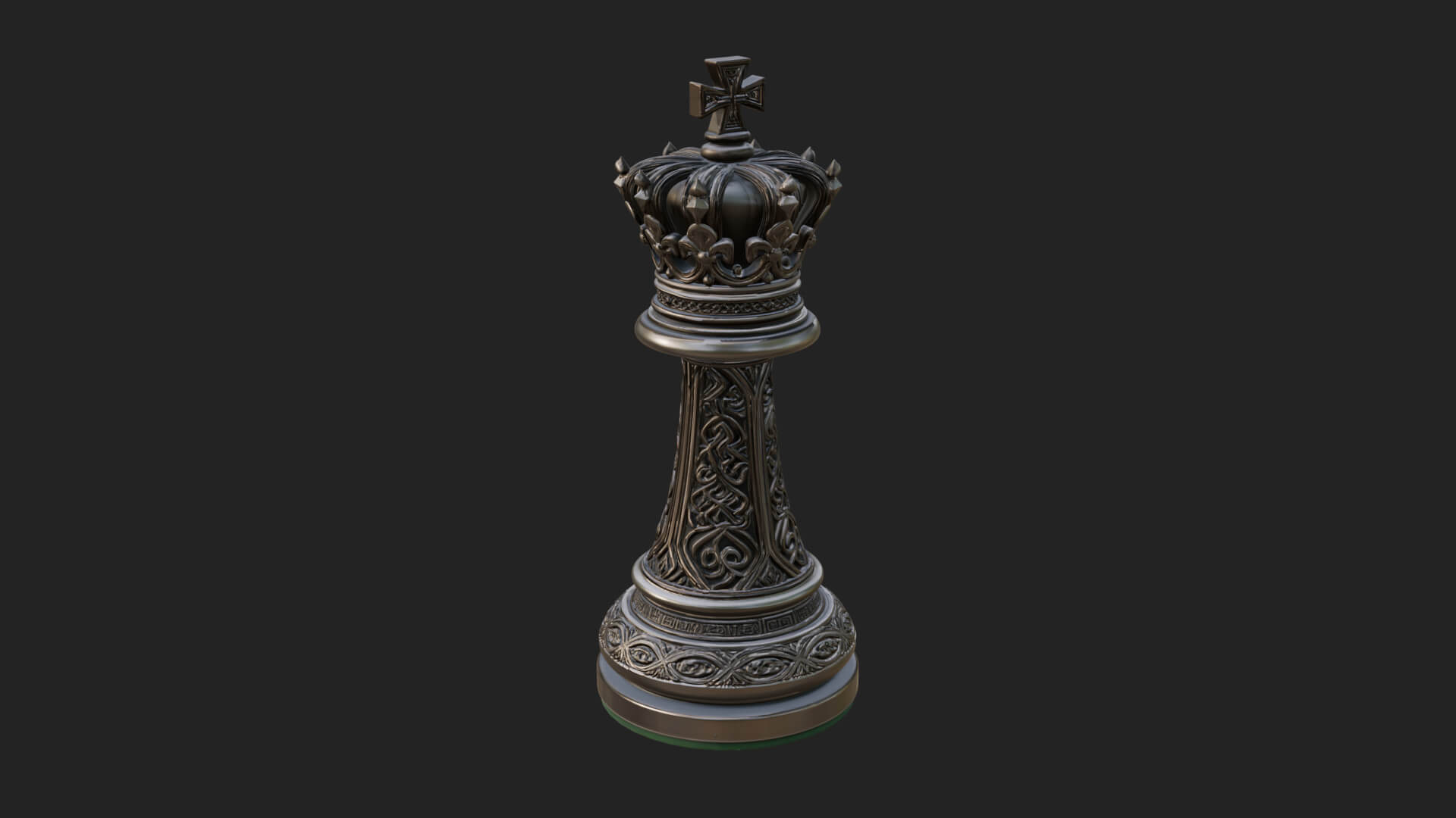 Ornate Chess Piece Statue Design 94 3D Print Model 3D Model