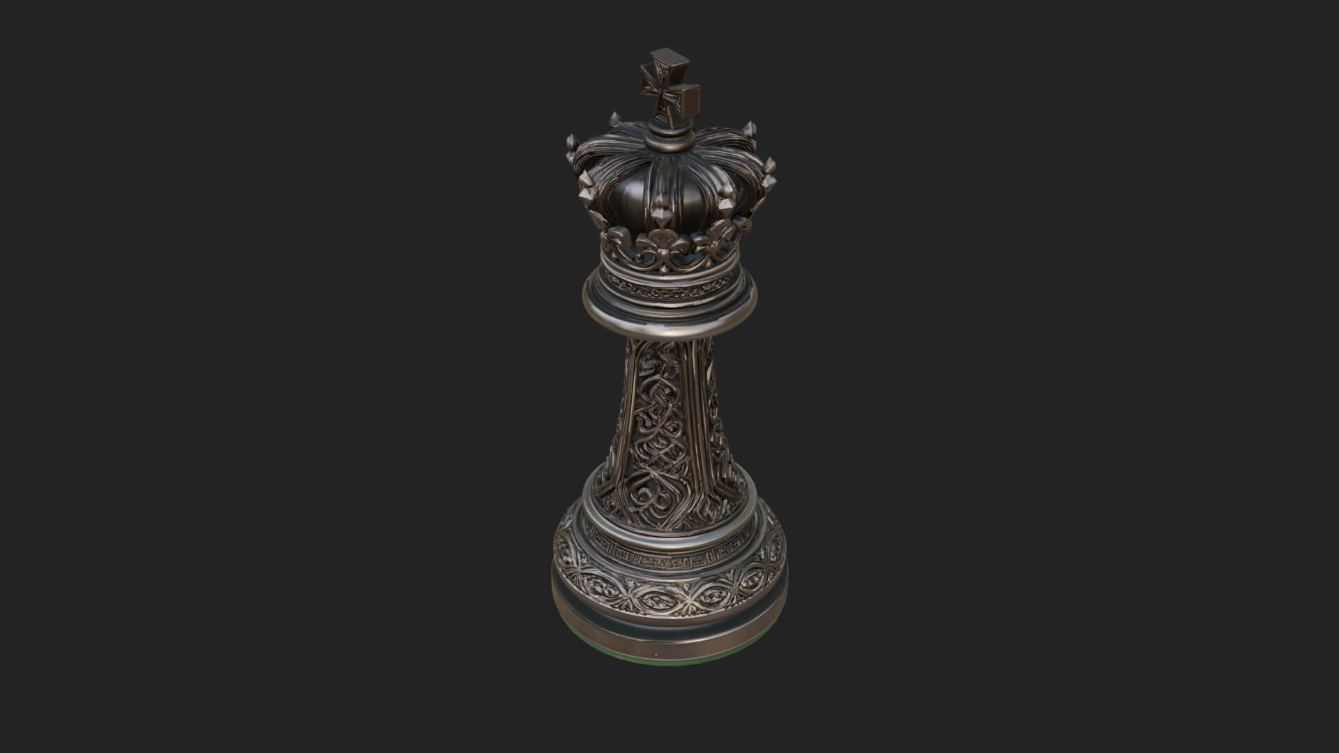 Ornate Chess Piece Statue Design 94 3D Print Model 3D Model