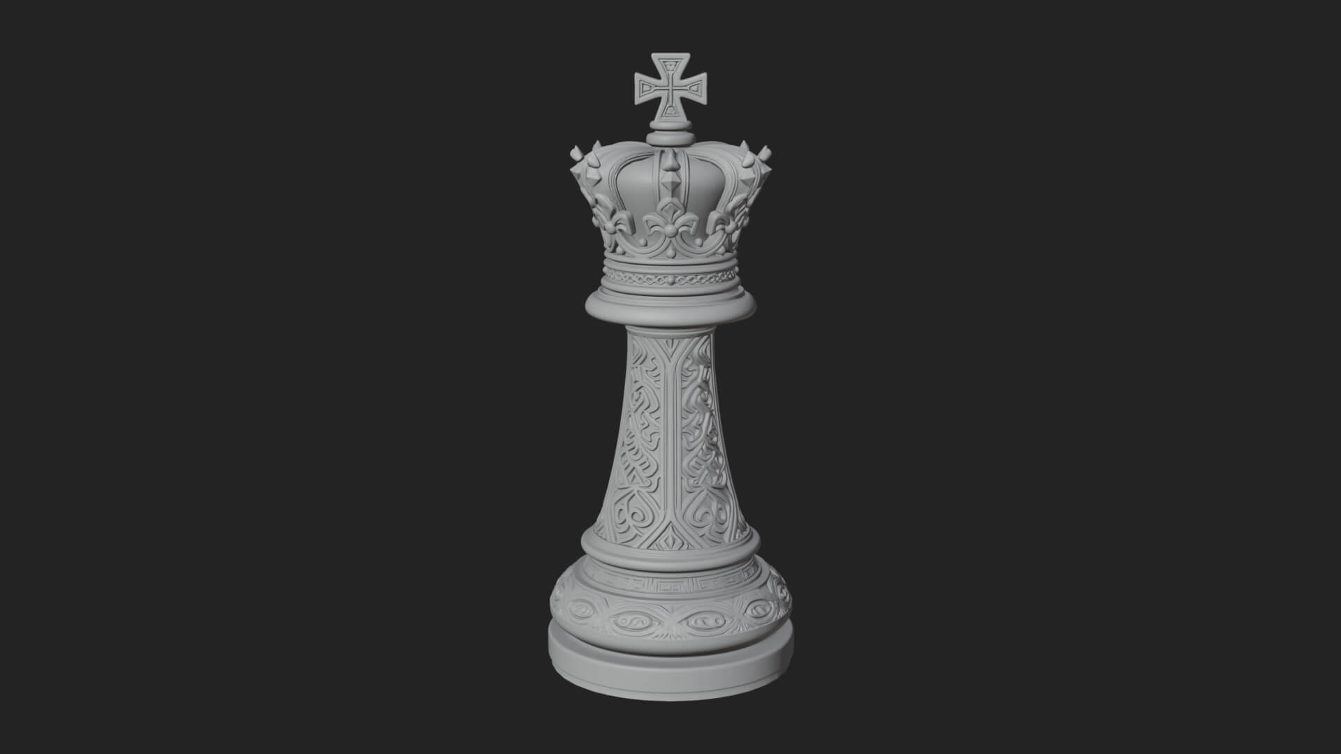 Ornate Chess Piece Statue Design 94 3D Print Model 3D Model