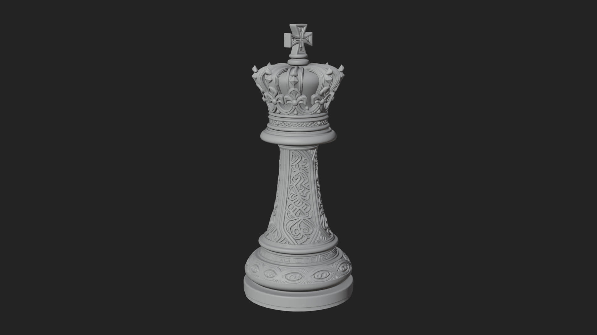 Ornate Chess Piece Statue Design 94 3D Print Model 3D Model