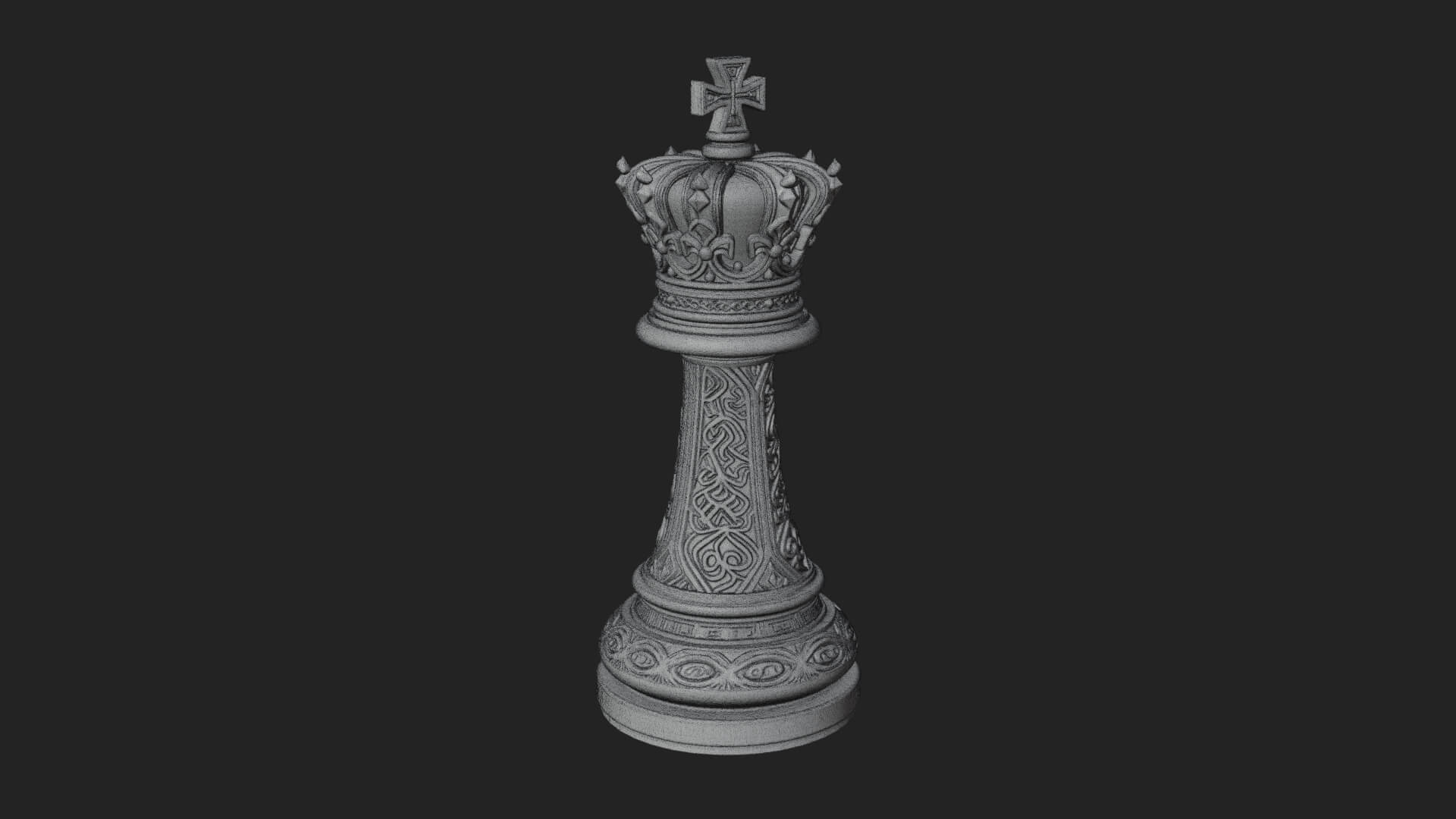 Ornate Chess Piece Statue Design 94 3D Print Model 3D Model