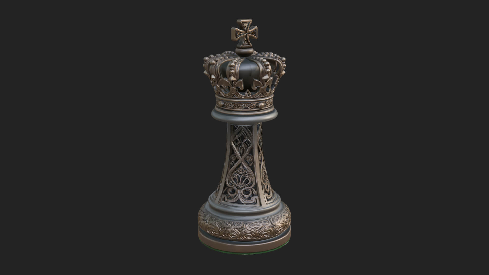 Ornate Chess Piece Statue Design 95 3D Print Model 3D Model