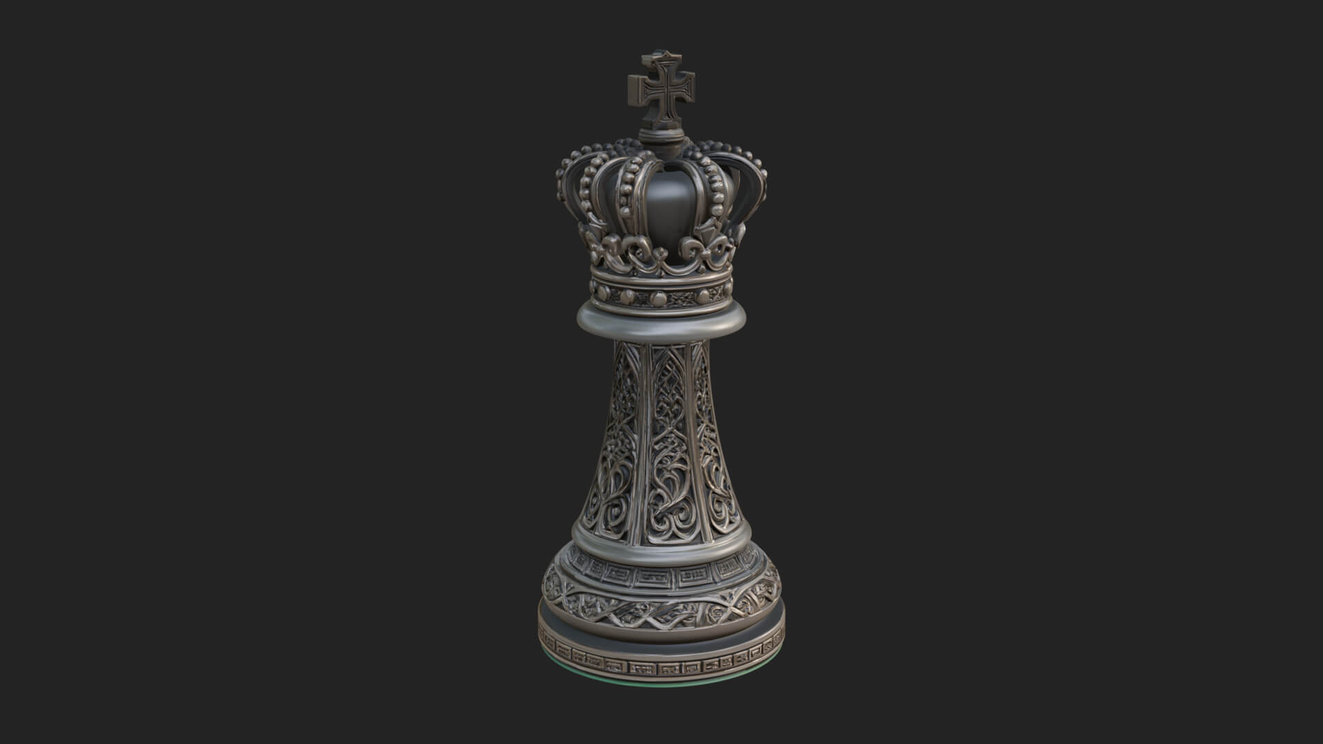 Ornate Chess Piece Statue Design 96 3D Print Model 3D Model