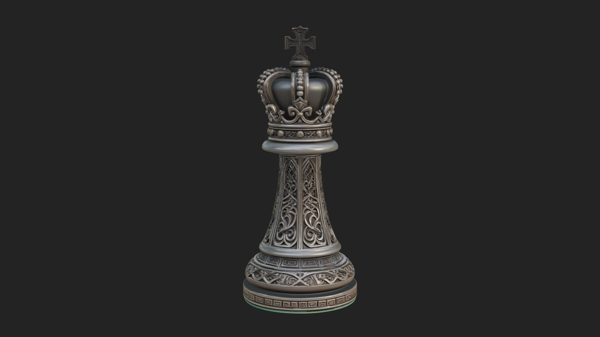 Ornate Chess Piece Statue Design 96 3D Print Model 3D Model