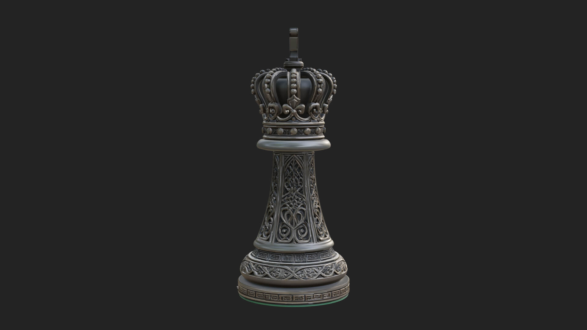 Ornate Chess Piece Statue Design 96 3D Print Model 3D Model