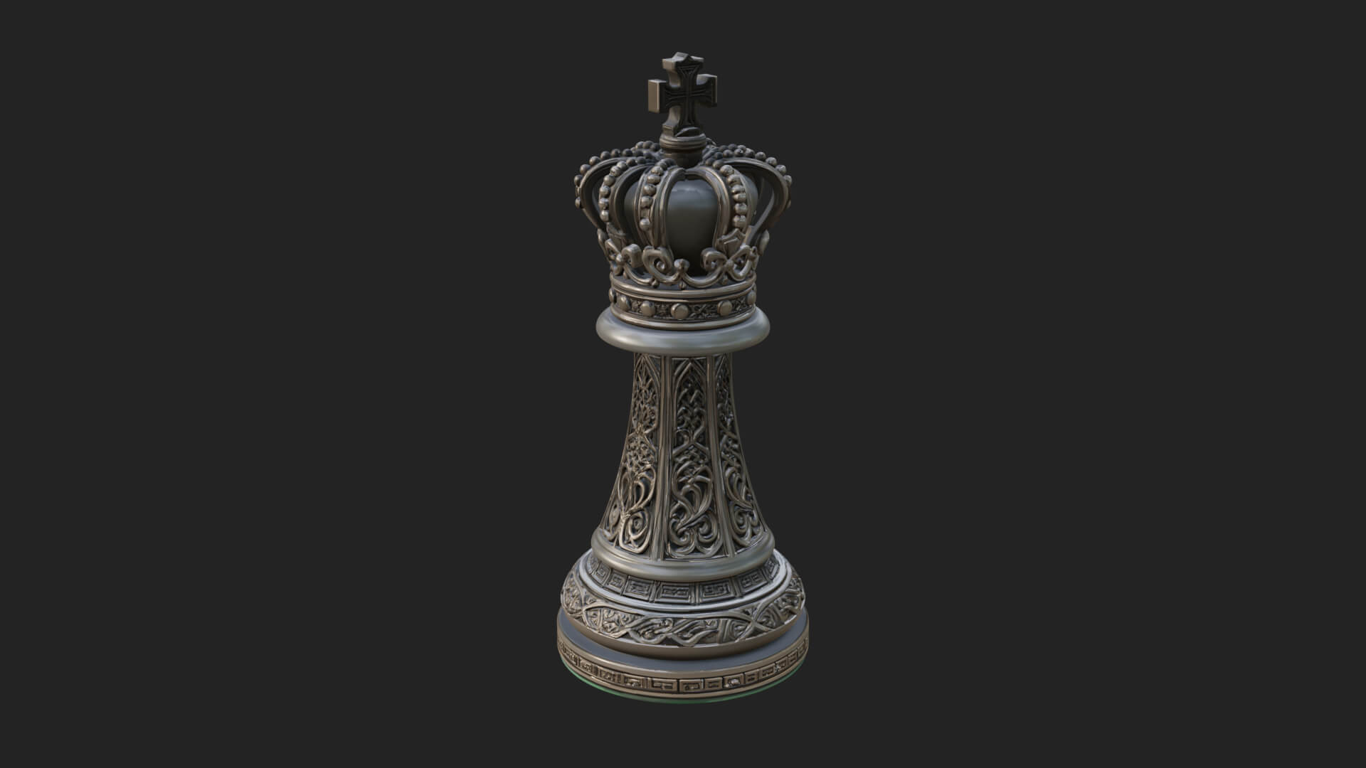 Ornate Chess Piece Statue Design 96 3D Print Model 3D Model