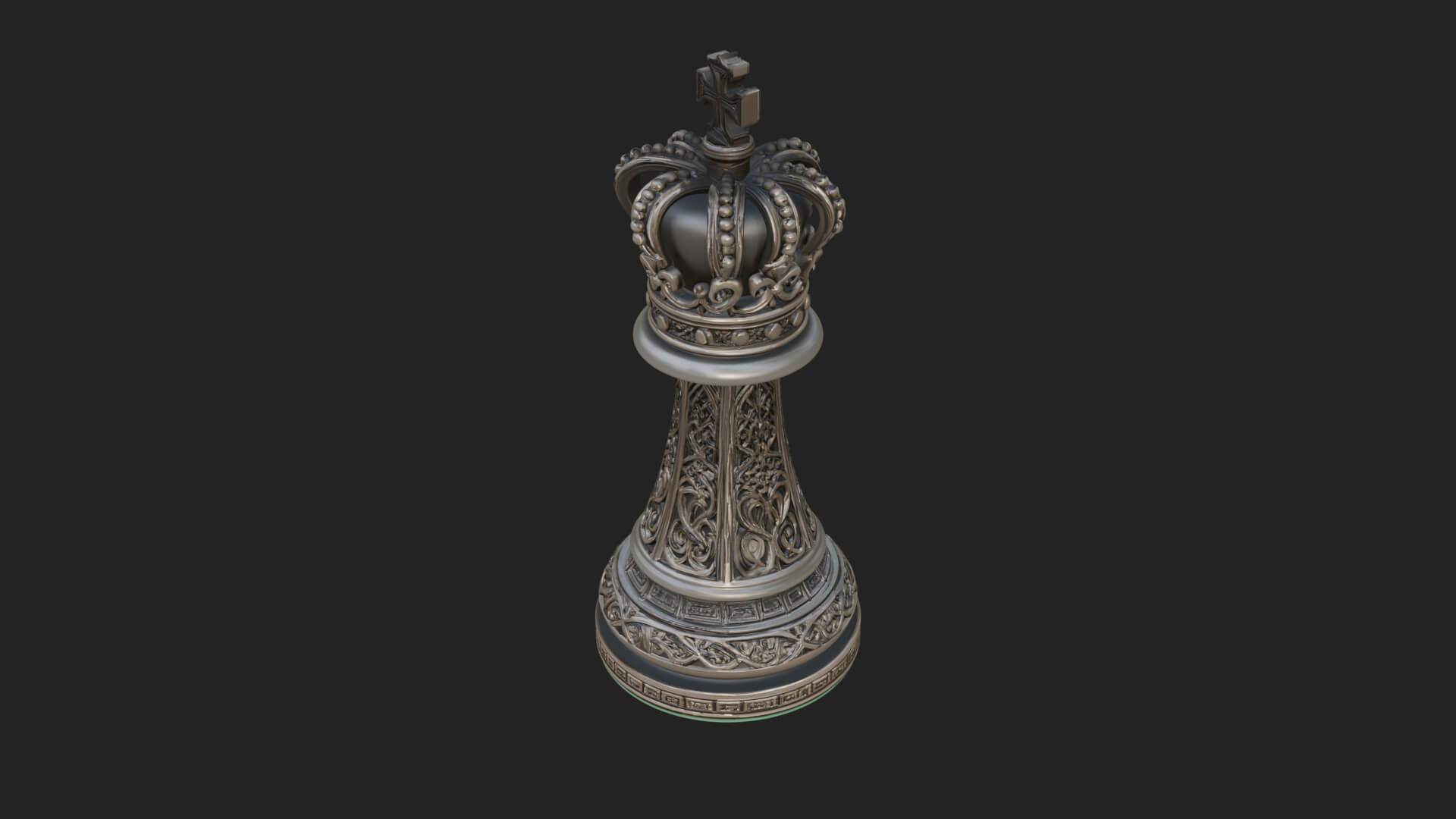 Ornate Chess Piece Statue Design 96 3D Print Model 3D Model