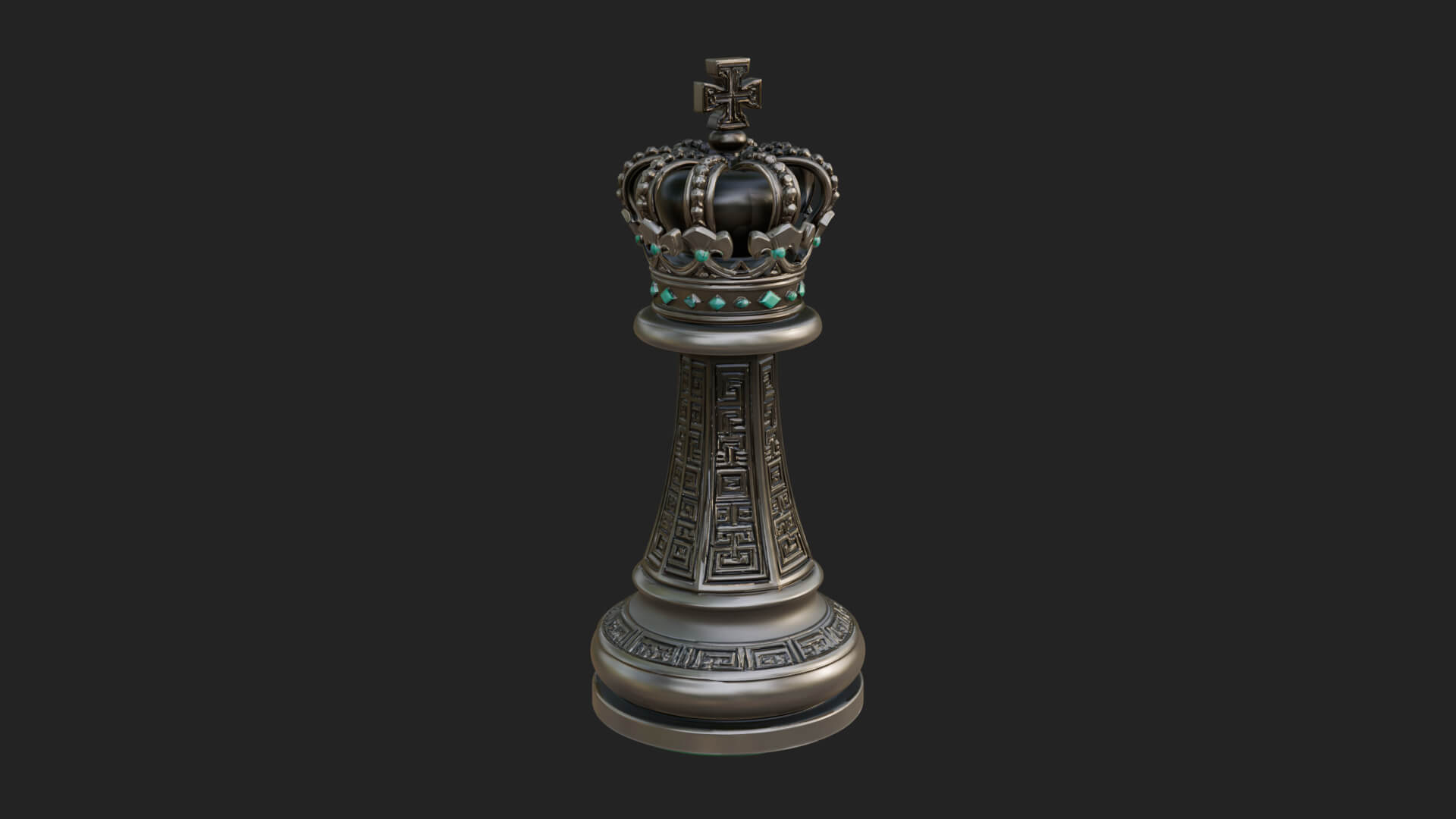 Ornate Chess Piece Statue Design 98 3D Print Model 3D Model