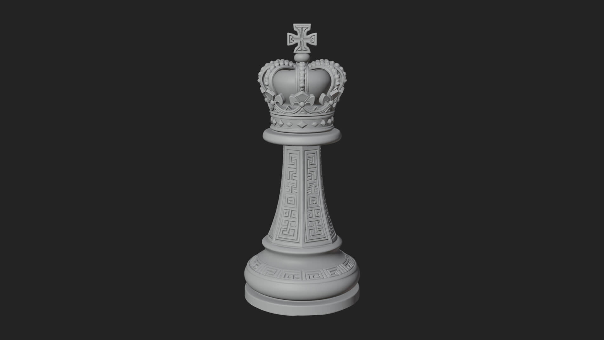 Ornate Chess Piece Statue Design 98 3D Print Model 3D Model