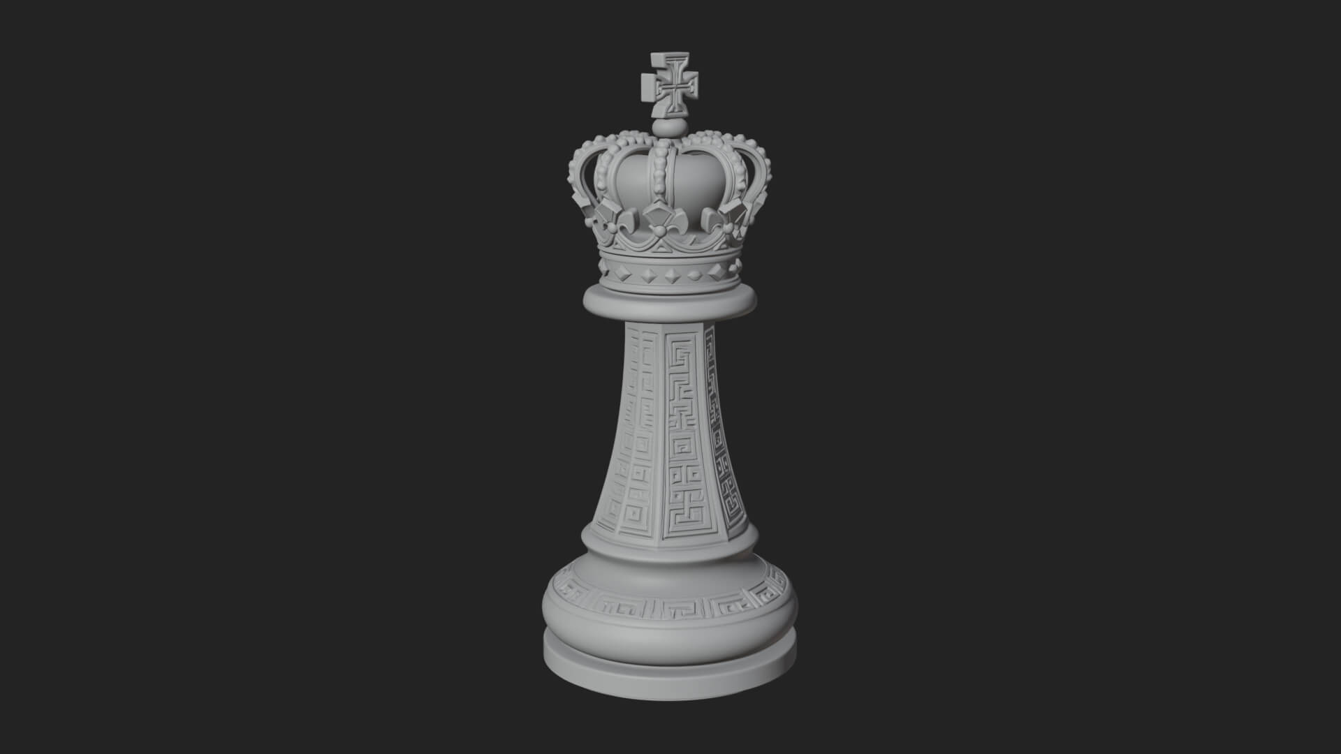 Ornate Chess Piece Statue Design 98 3D Print Model 3D Model