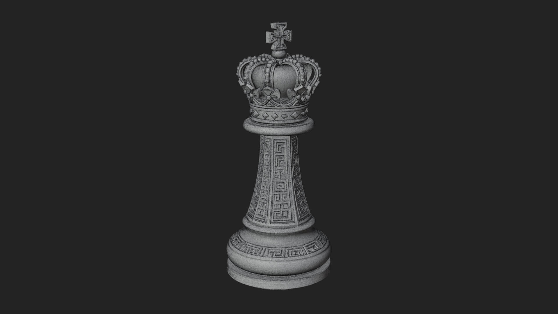Ornate Chess Piece Statue Design 98 3D Print Model 3D Model