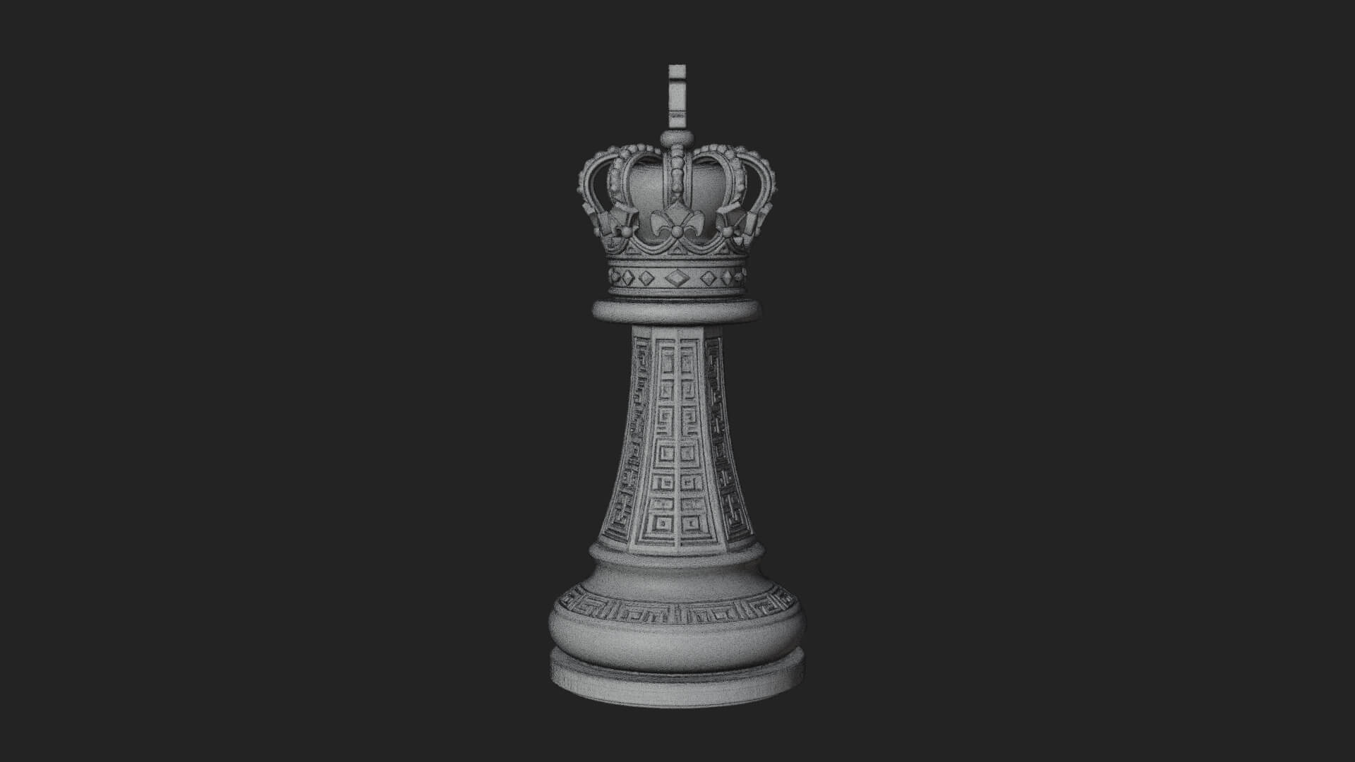 Ornate Chess Piece Statue Design 98 3D Print Model 3D Model