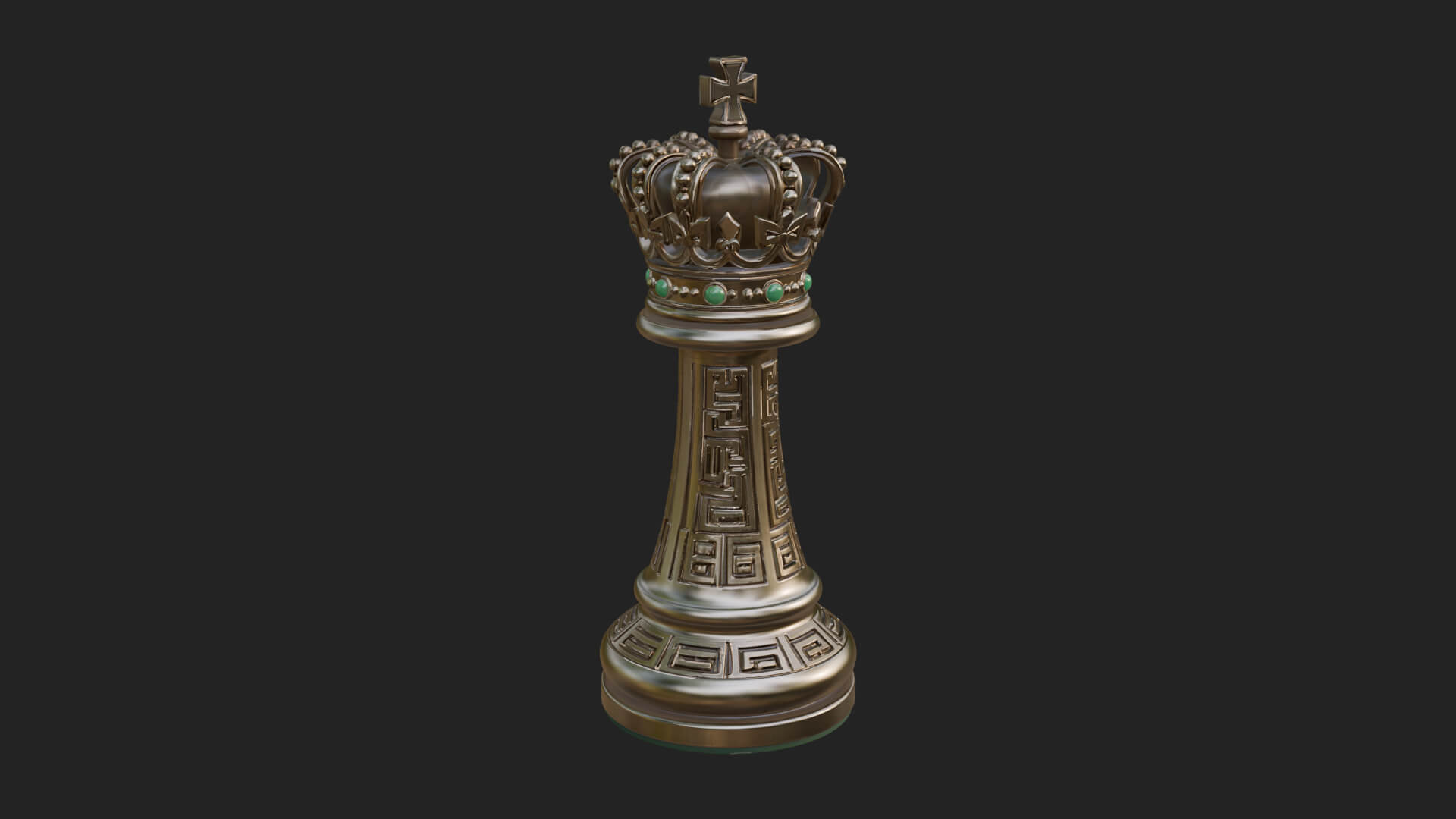 Ornate Chess Piece Statue Design 99 3D Print Model 3D Model