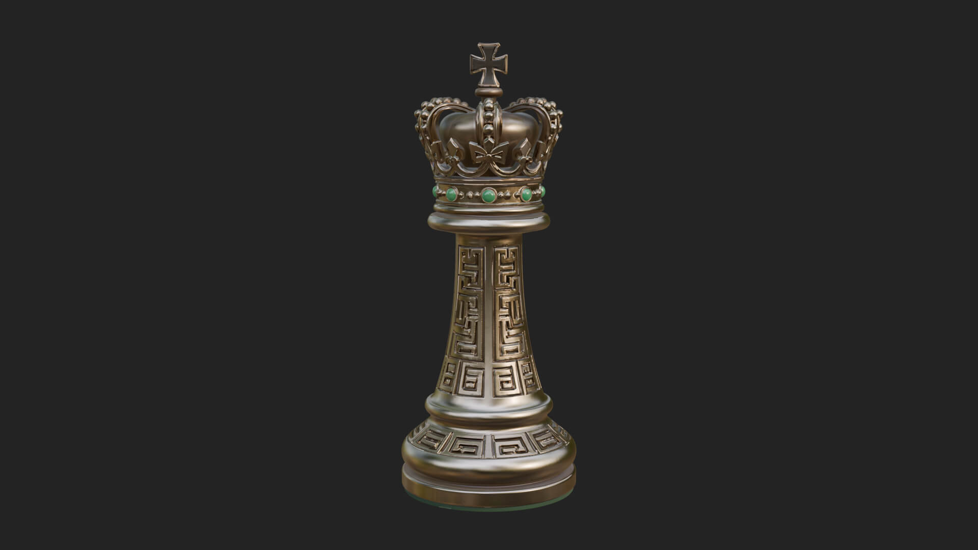 Ornate Chess Piece Statue Design 99 3D Print Model 3D Model