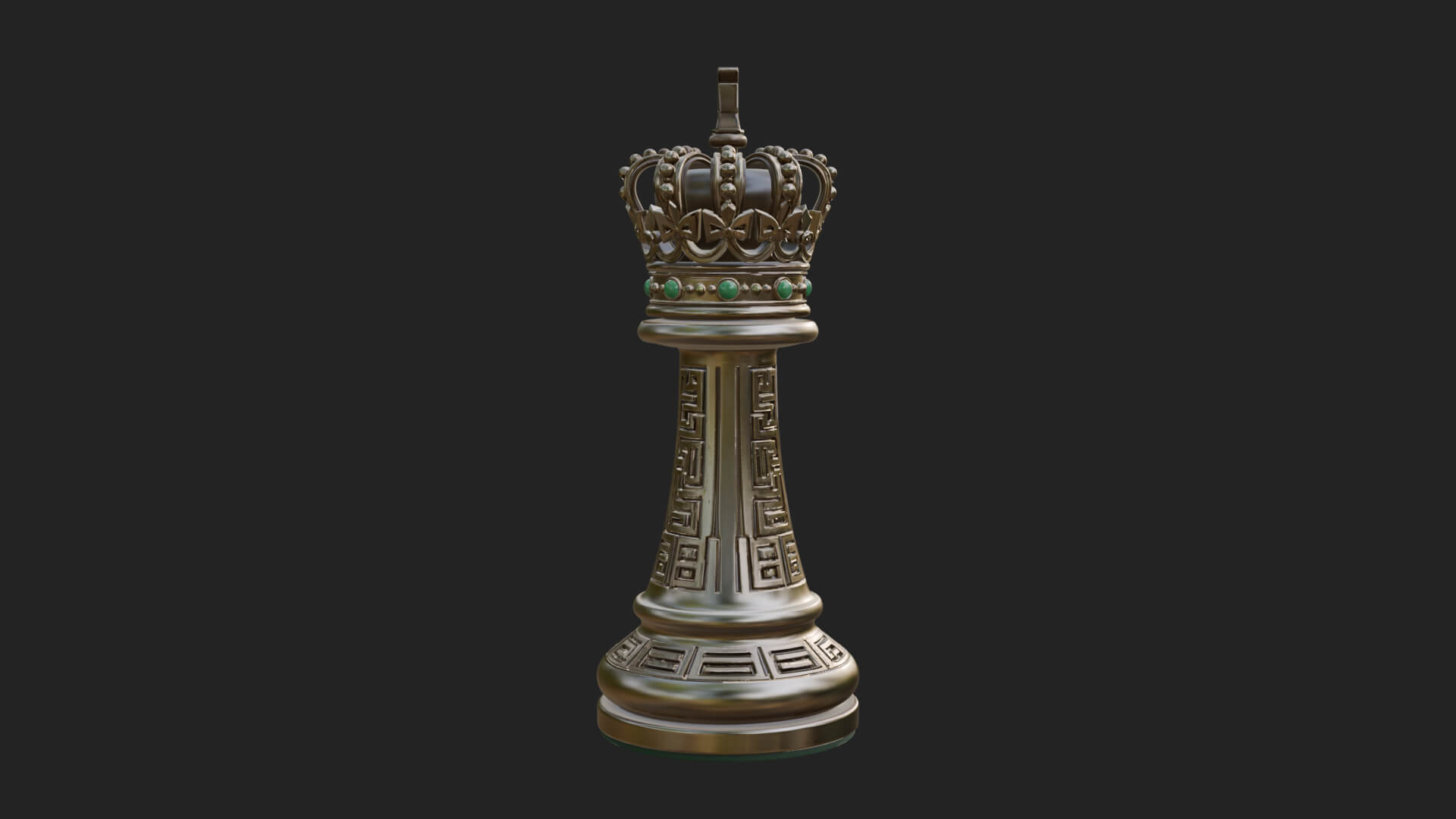 Ornate Chess Piece Statue Design 99 3D Print Model 3D Model