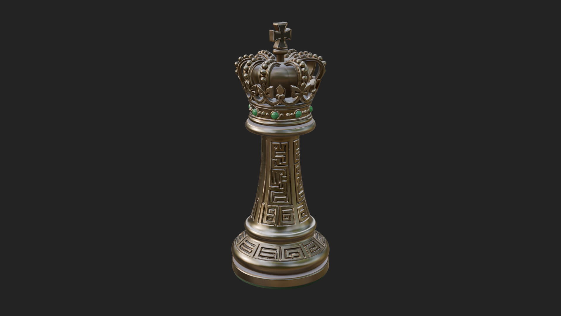 Ornate Chess Piece Statue Design 99 3D Print Model 3D Model