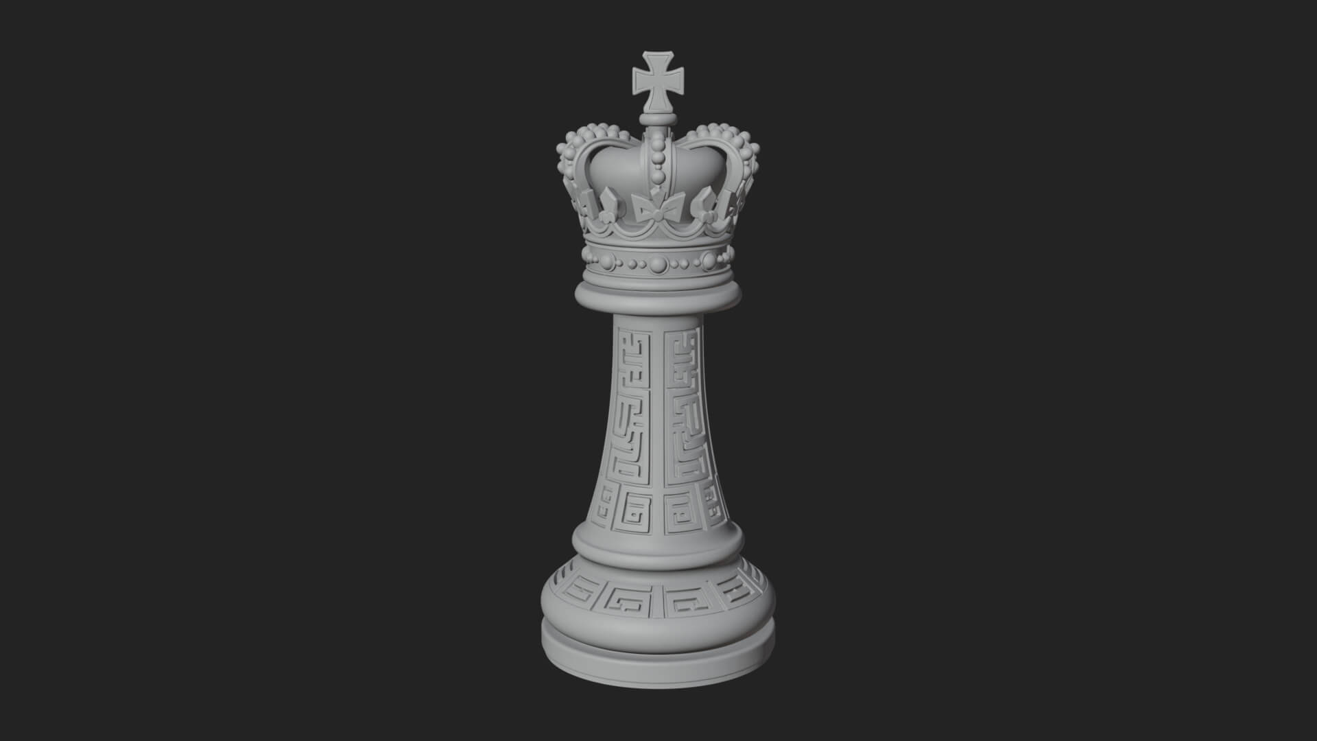 Ornate Chess Piece Statue Design 99 3D Print Model 3D Model