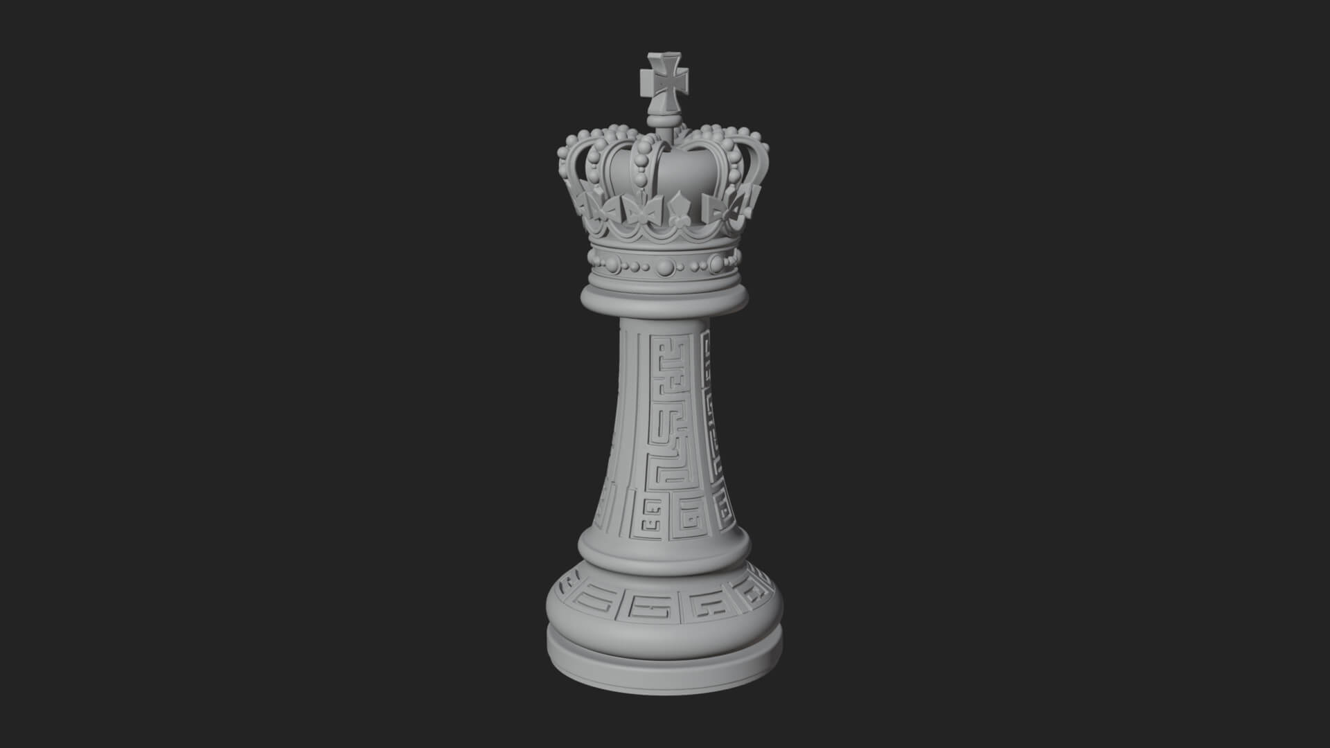 Ornate Chess Piece Statue Design 99 3D Print Model 3D Model