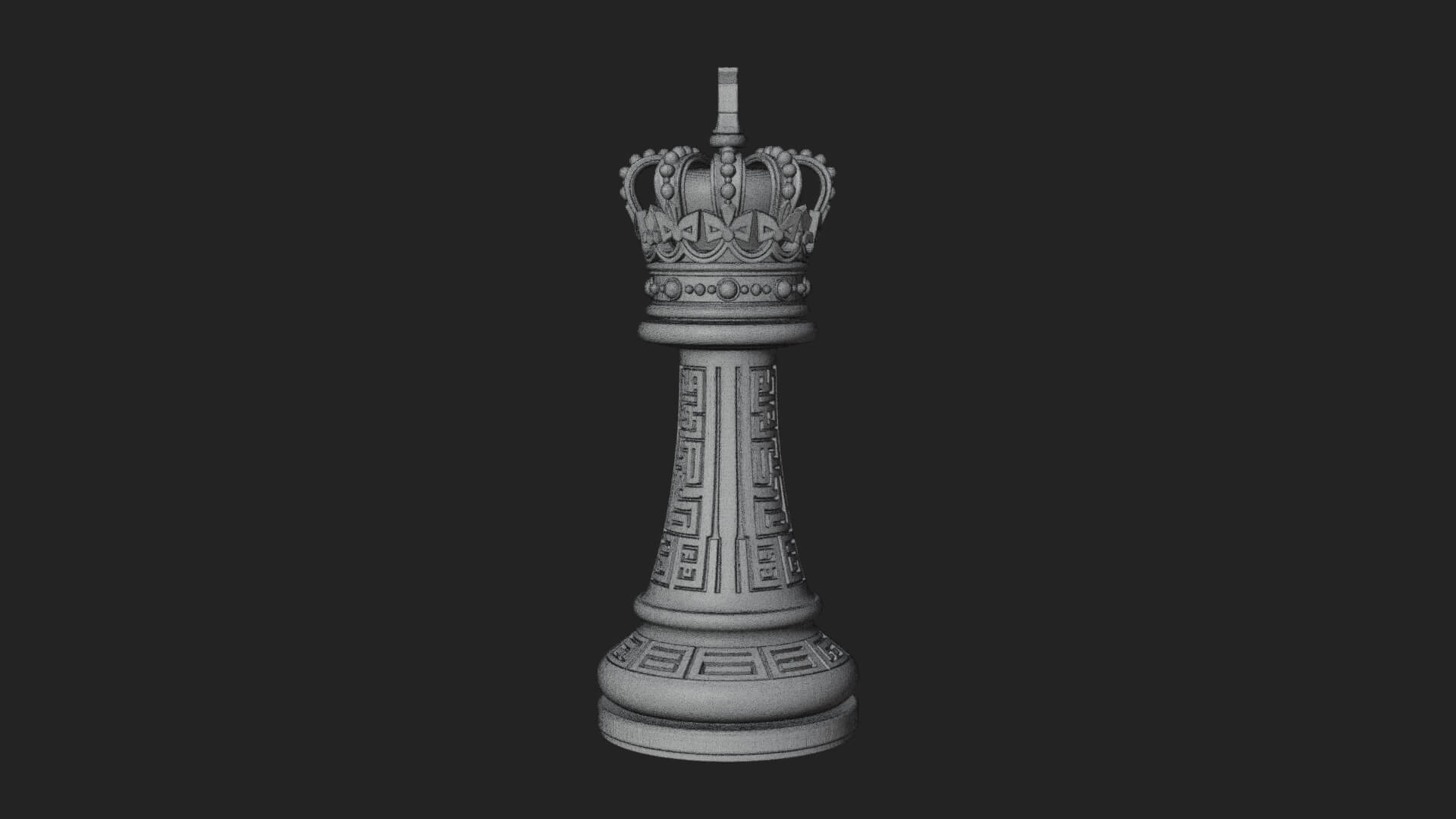 Ornate Chess Piece Statue Design 99 3D Print Model 3D Model