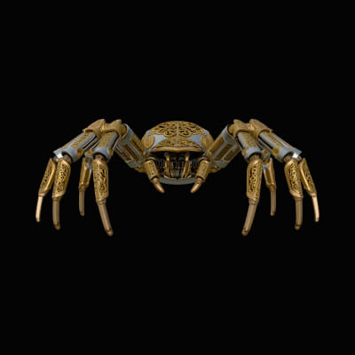 Ornate Clockwork Spider Statue Design 2 3D Print Model
