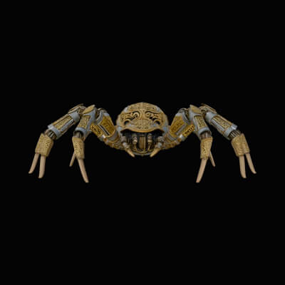 Ornate Clockwork Spider Statue Design 4 3D Print Model