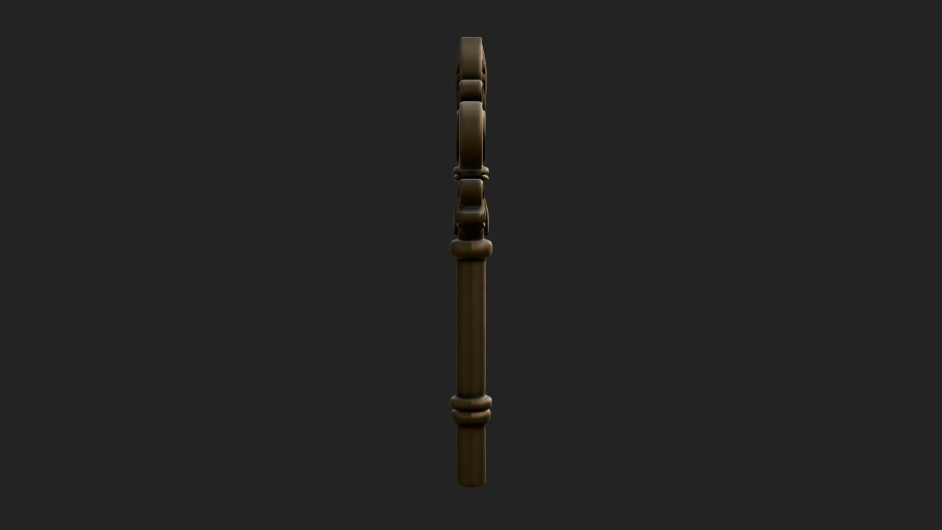 Ornate Fleur de Lis Key Model Design 1 3D Print Model 3D Model