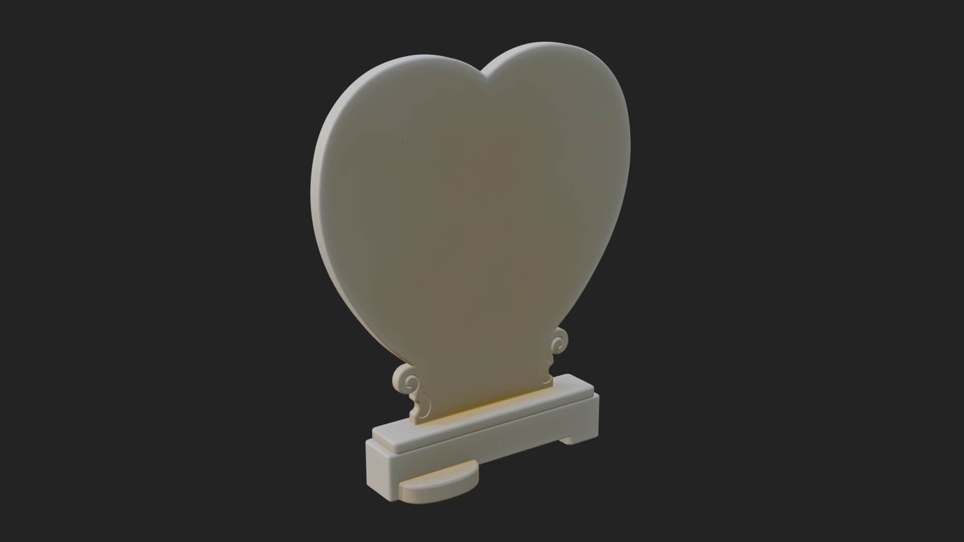 Ornate Framed Heart Plaque Design 108 3D Print Model 3D Model