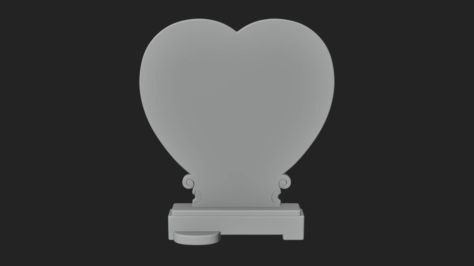 Ornate Framed Heart Plaque Design 108 3D Print Model 3D Model