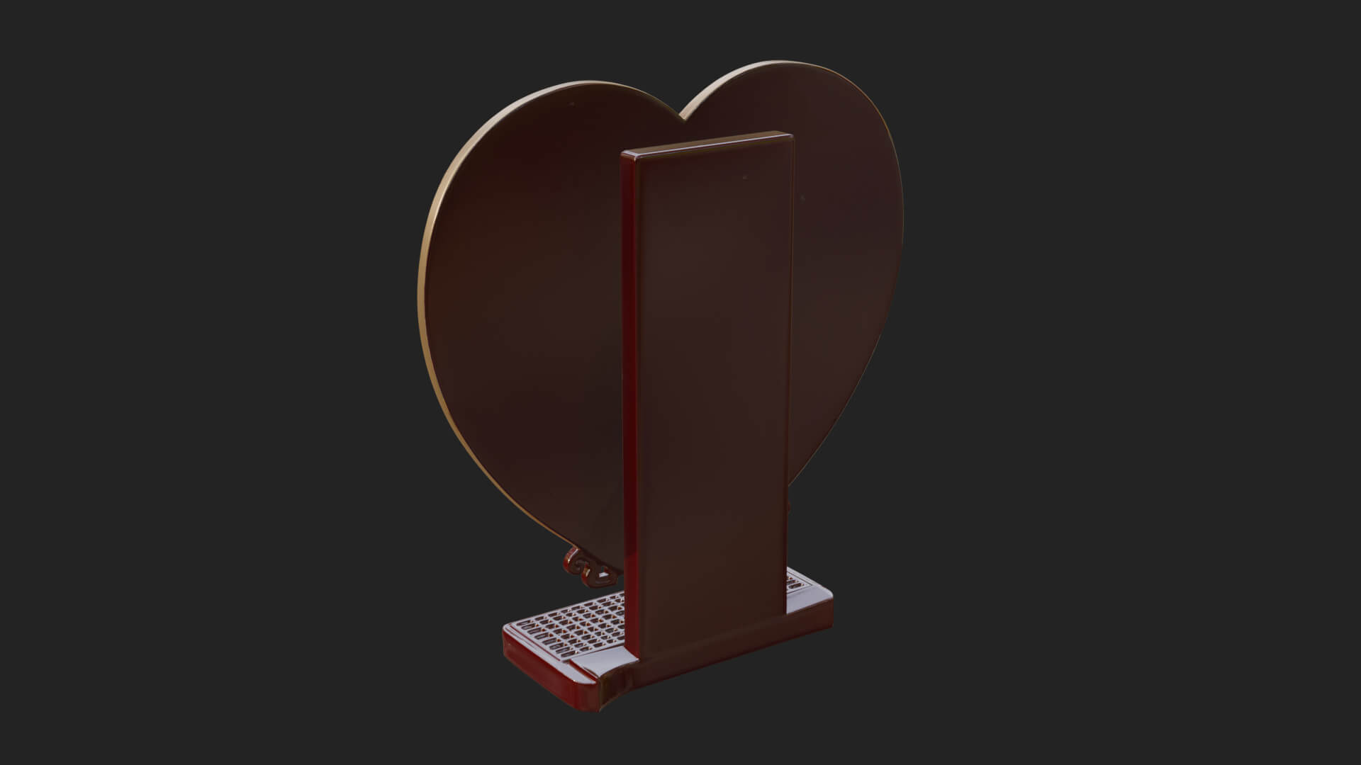 Ornate Framed Heart Plaque Design 111 3D Print Model 3D Model