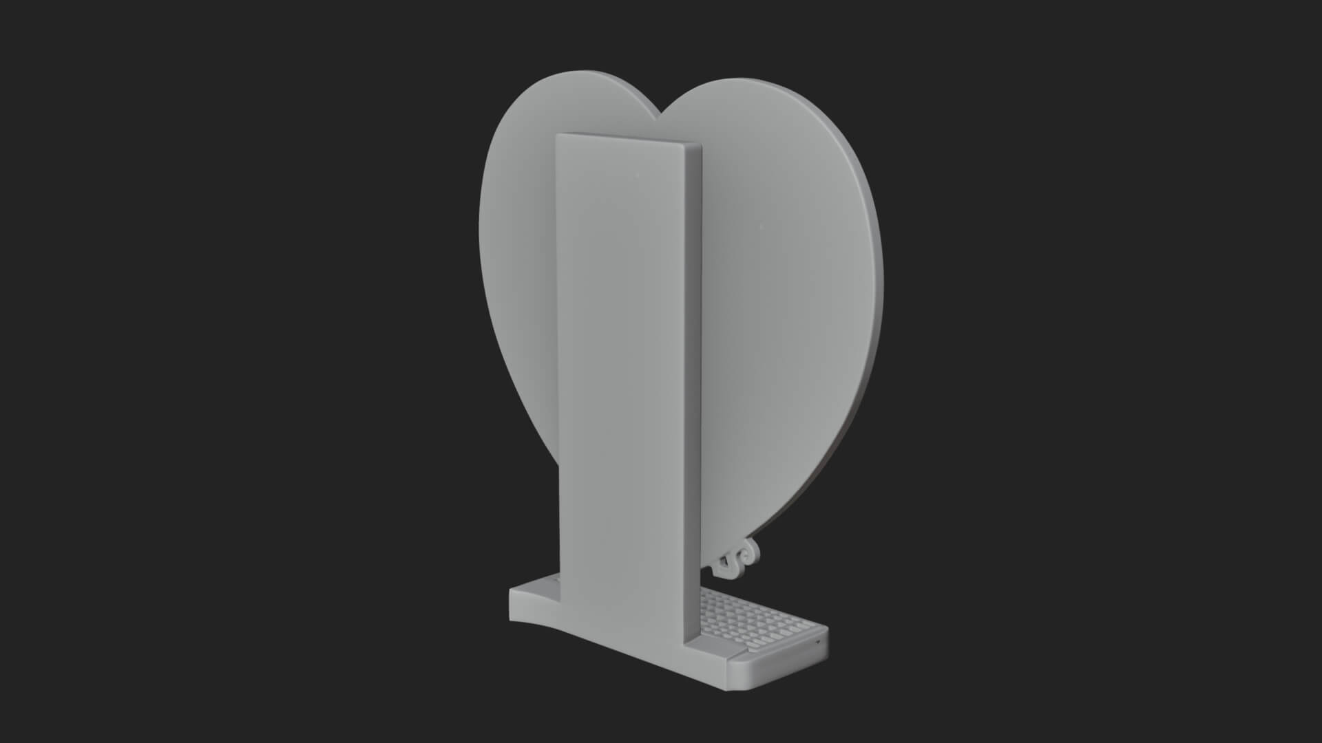 Ornate Framed Heart Plaque Design 111 3D Print Model 3D Model