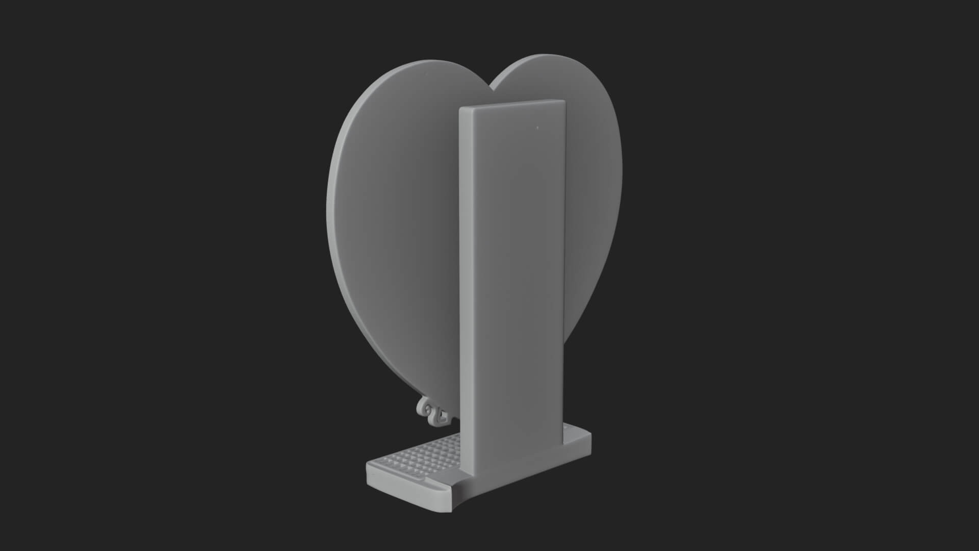 Ornate Framed Heart Plaque Design 111 3D Print Model 3D Model