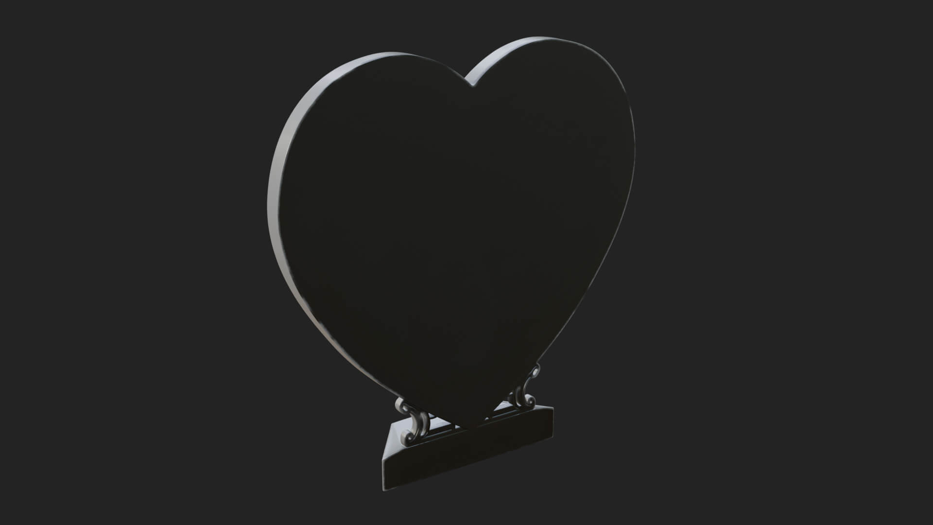 Ornate Framed Heart Plaque Design 113 3D Print Model 3D Model