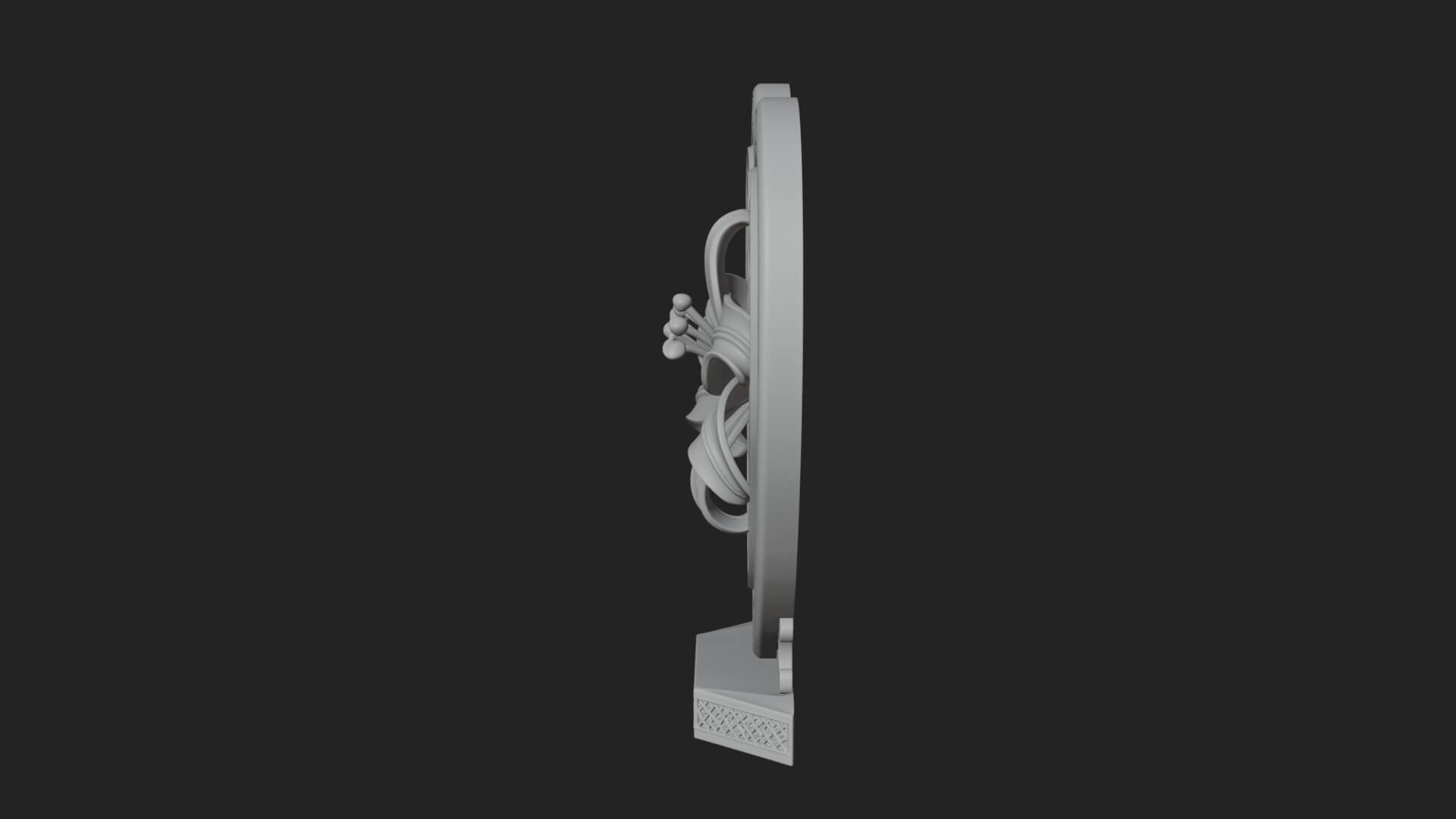Ornate Framed Heart Plaque Design 113 3D Print Model 3D Model