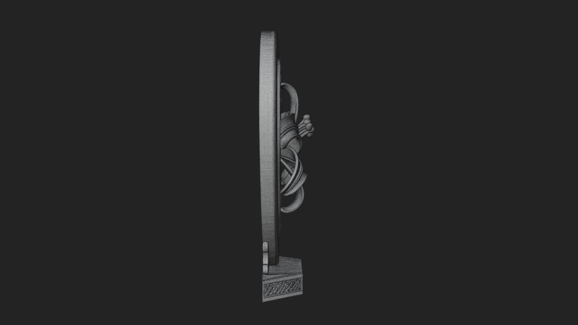 Ornate Framed Heart Plaque Design 113 3D Print Model 3D Model