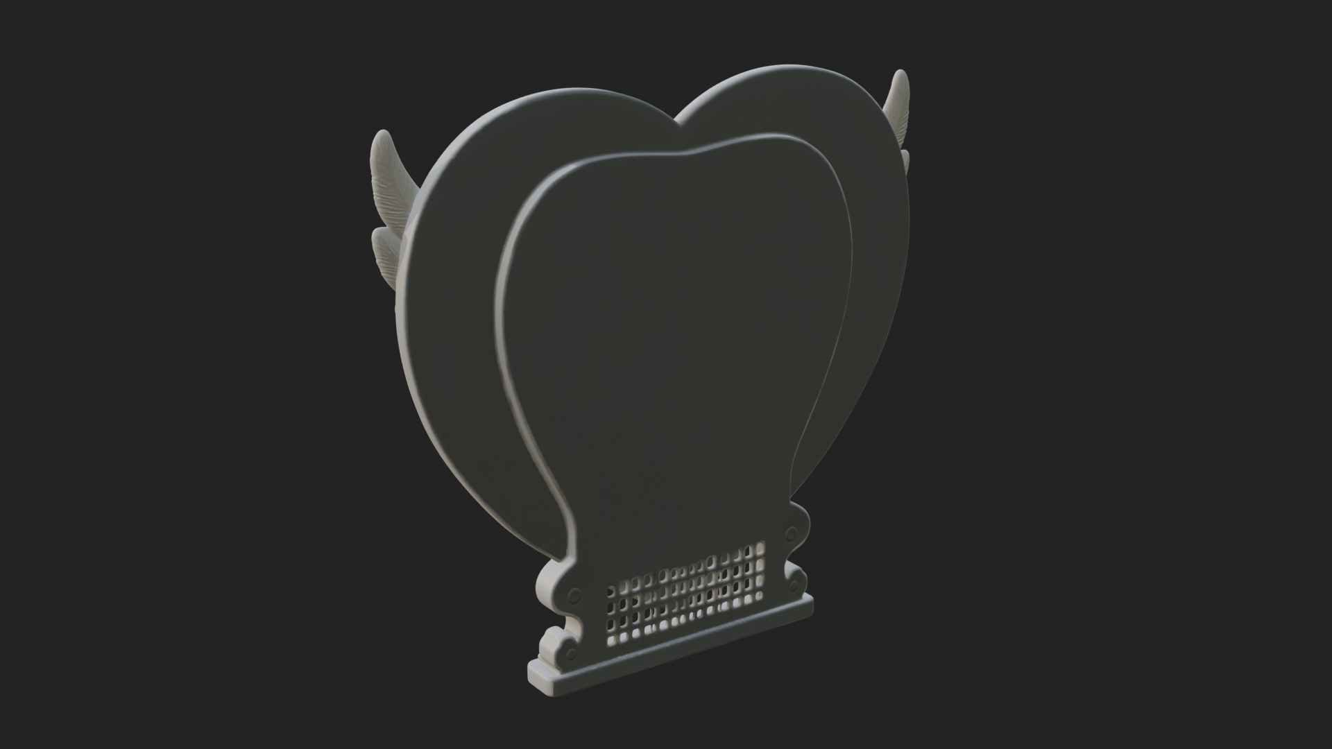 Ornate Framed Heart Plaque Design 127 3D Print Model 3D Model