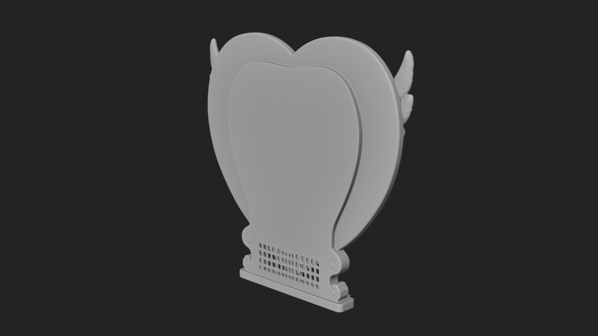 Ornate Framed Heart Plaque Design 127 3D Print Model 3D Model