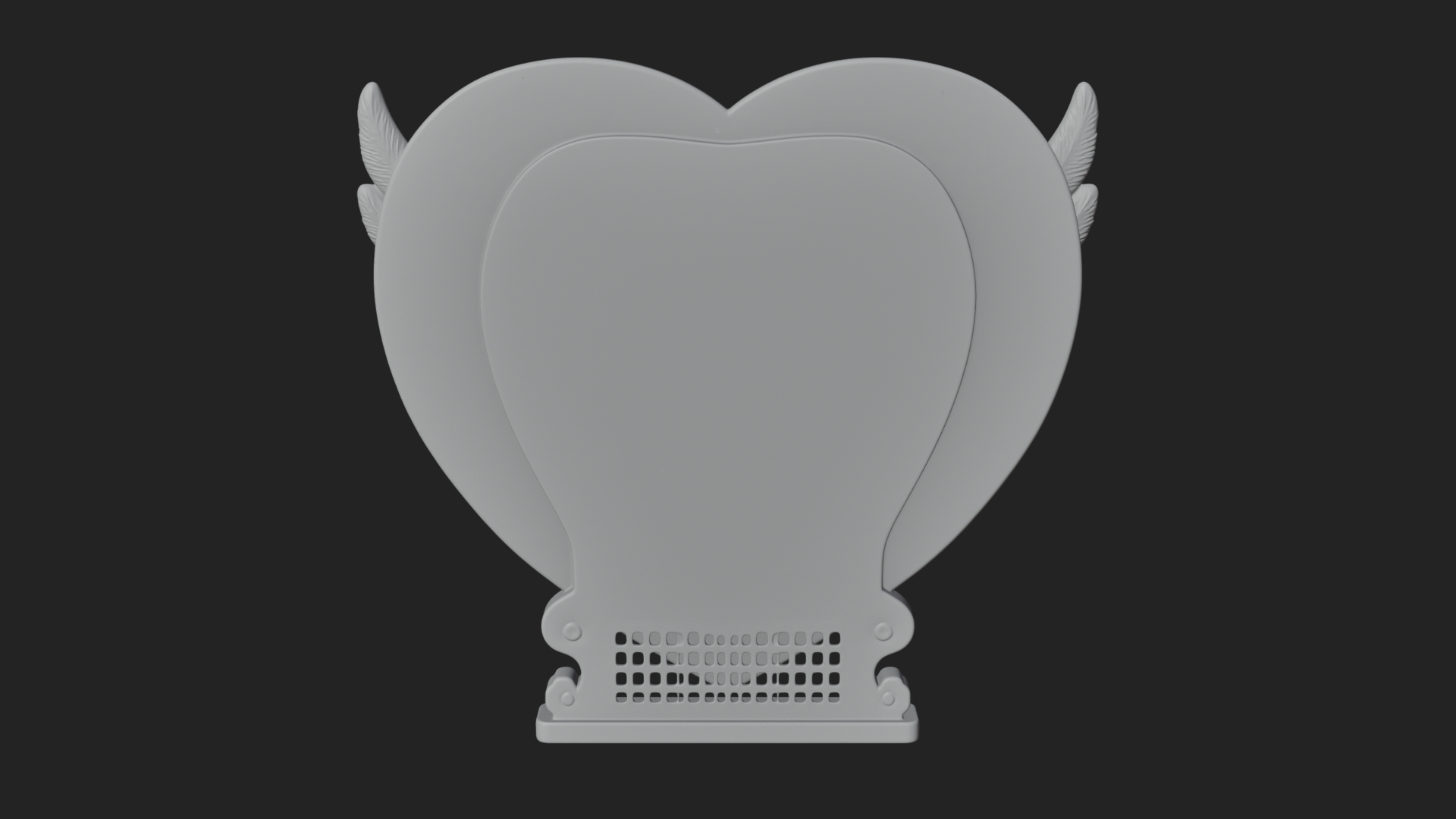 Ornate Framed Heart Plaque Design 127 3D Print Model 3D Model