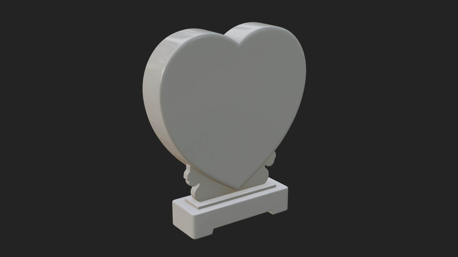 Ornate Framed Heart Plaque Design 133 3D Print Model 3D Model