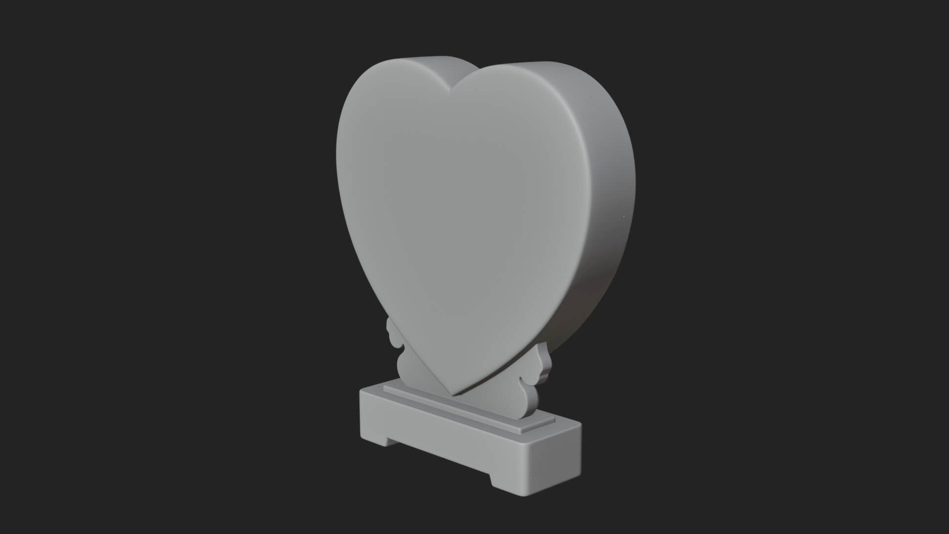 Ornate Framed Heart Plaque Design 133 3D Print Model 3D Model