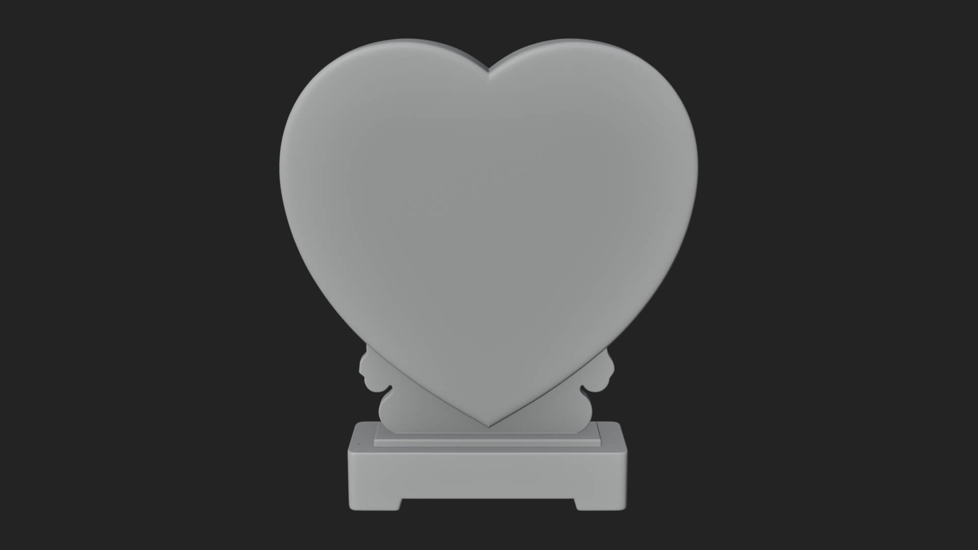 Ornate Framed Heart Plaque Design 133 3D Print Model 3D Model
