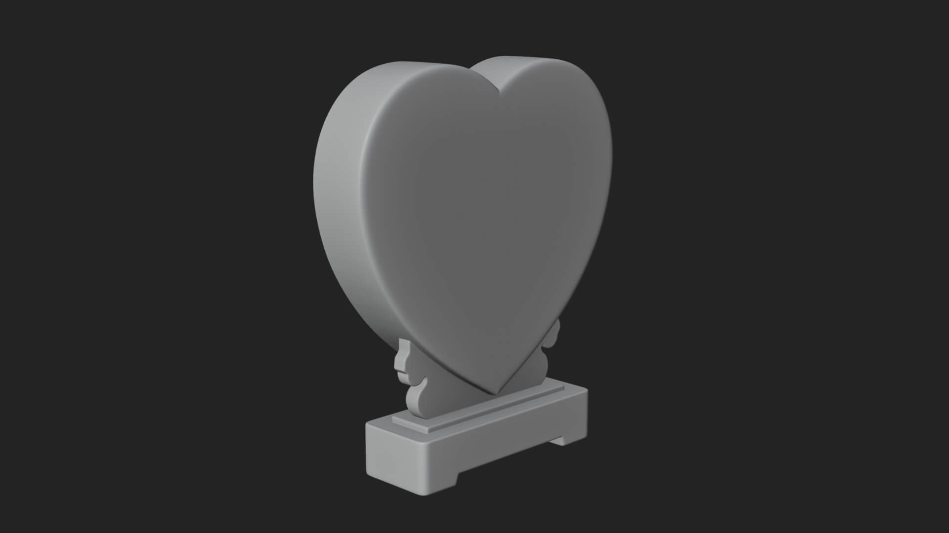 Ornate Framed Heart Plaque Design 133 3D Print Model 3D Model