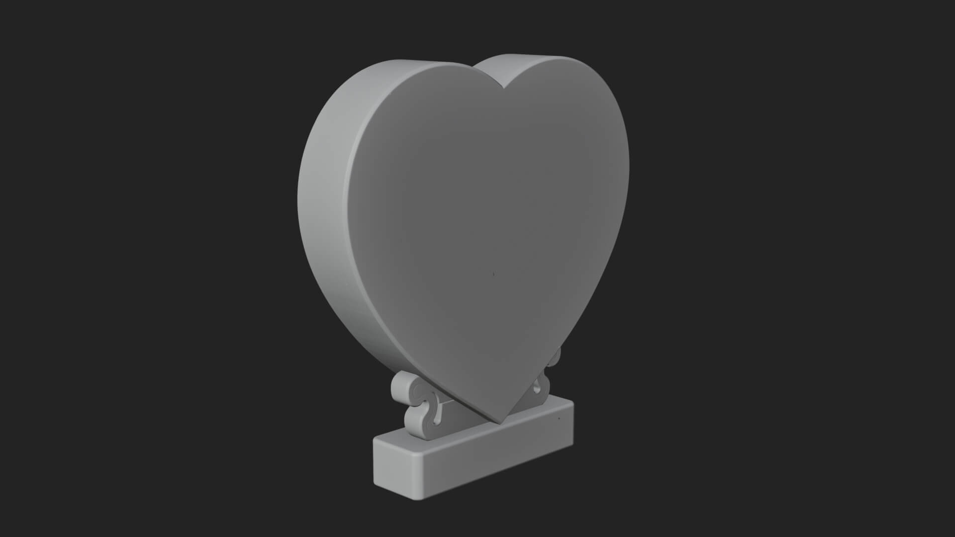 Ornate Framed Heart Plaque Design 136 3D Print Model 3D Model