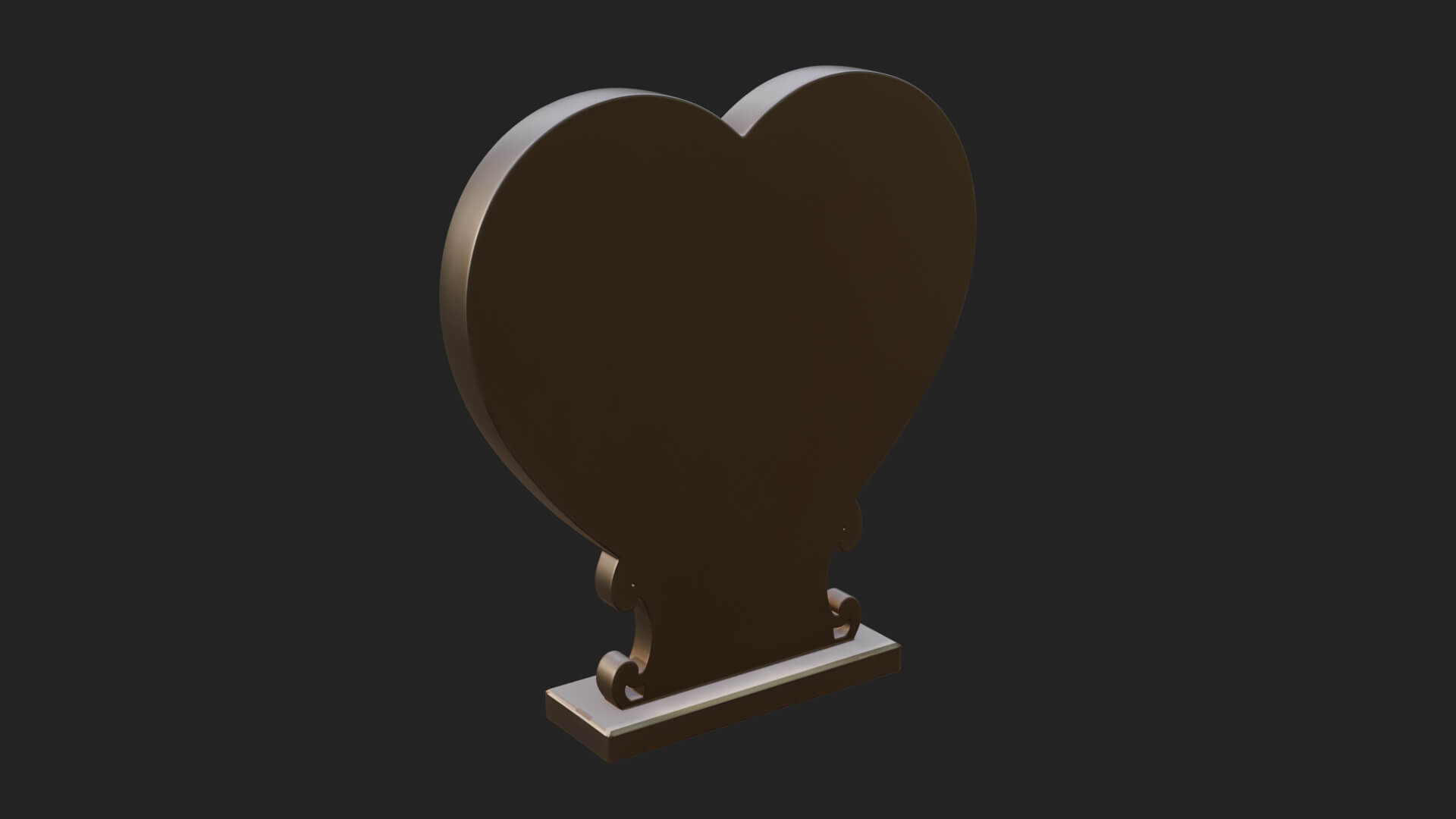 Ornate Framed Heart Plaque Design 149 3D Print Model 3D Model