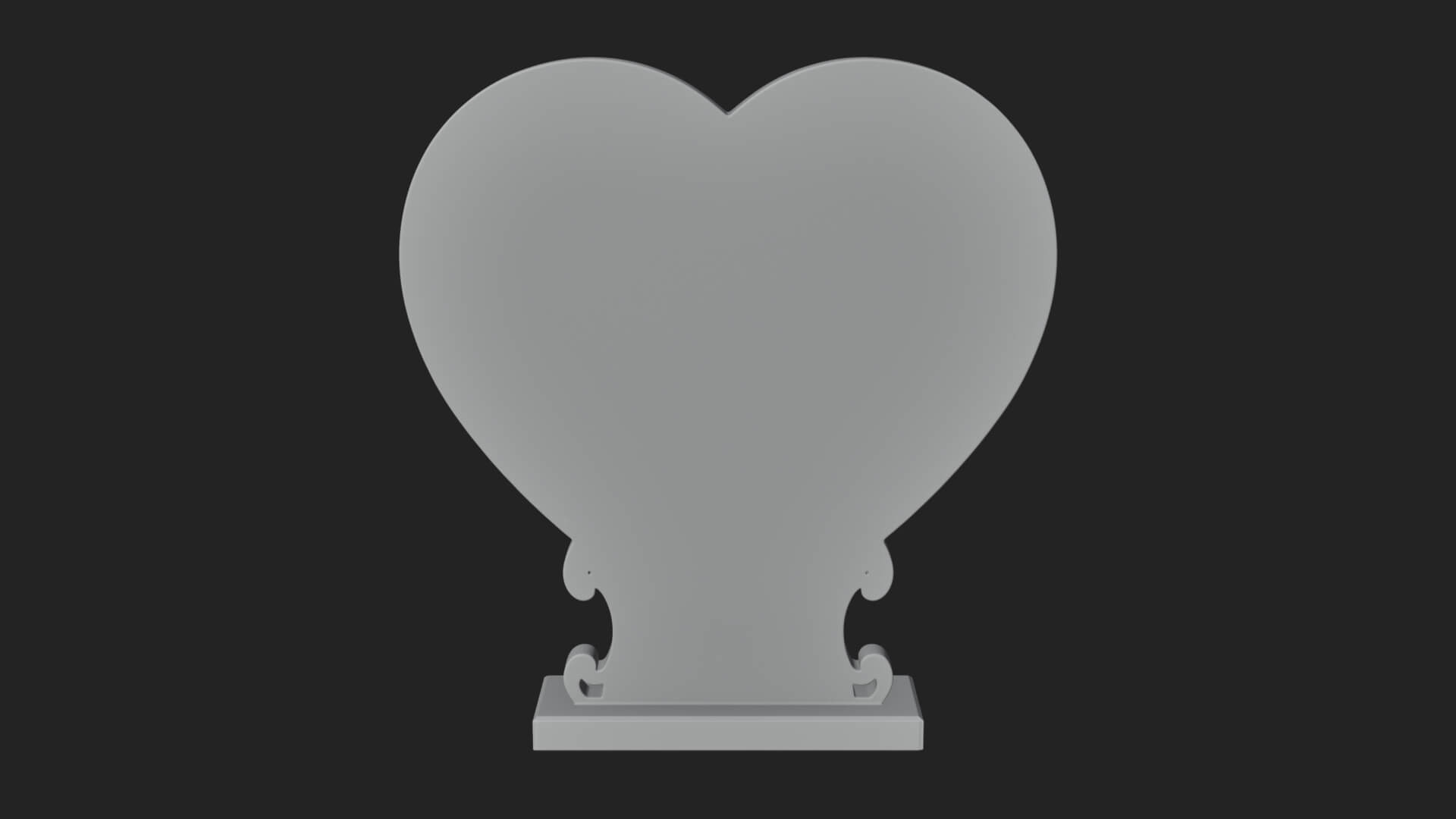 Ornate Framed Heart Plaque Design 149 3D Print Model 3D Model