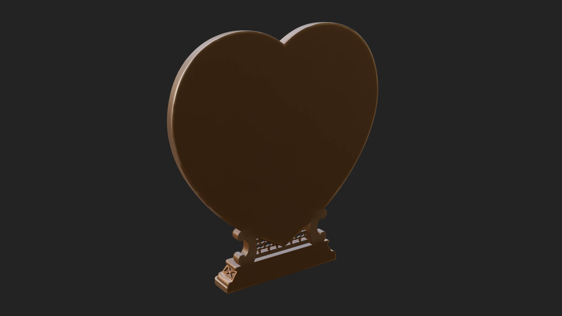 Ornate Framed Heart Plaque Design 152 3D Print Model 3D Model