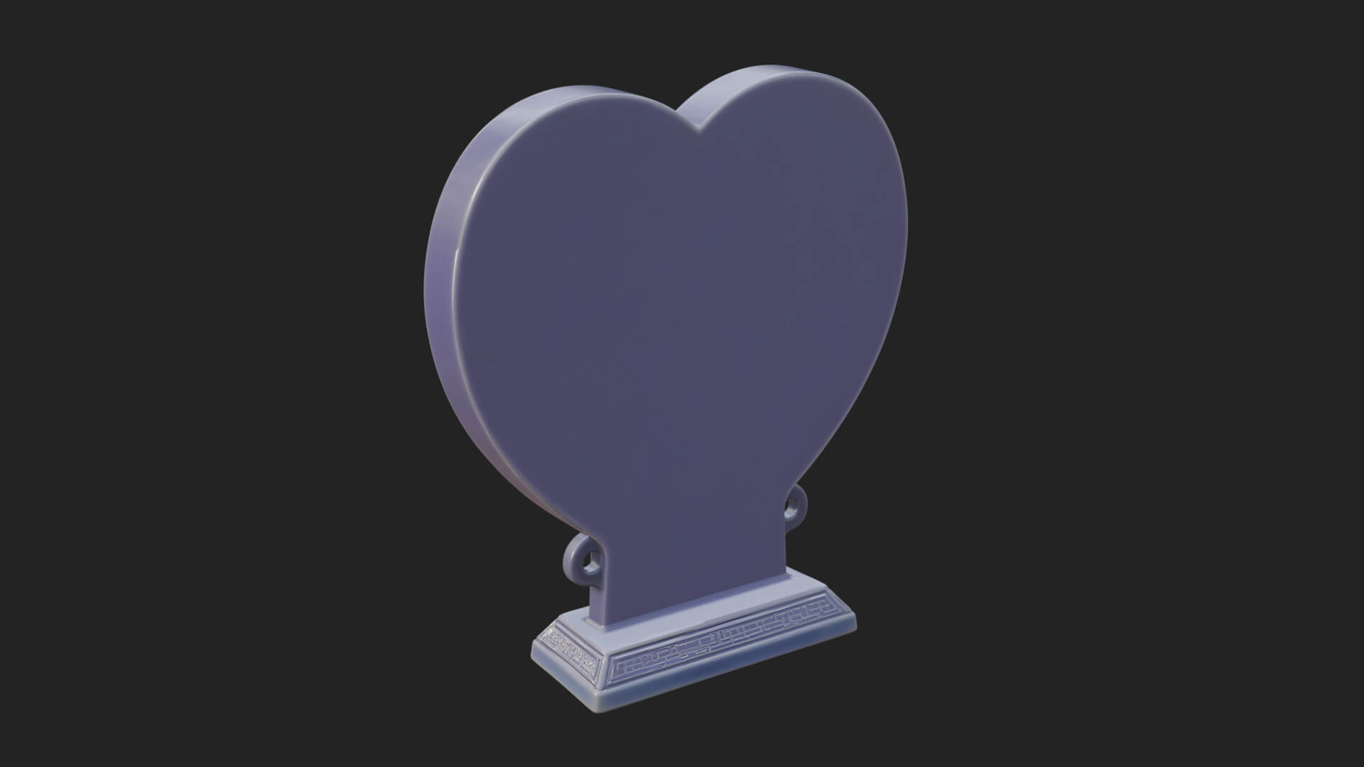 Ornate Framed Heart Plaque Design 158 3D Print Model 3D Model