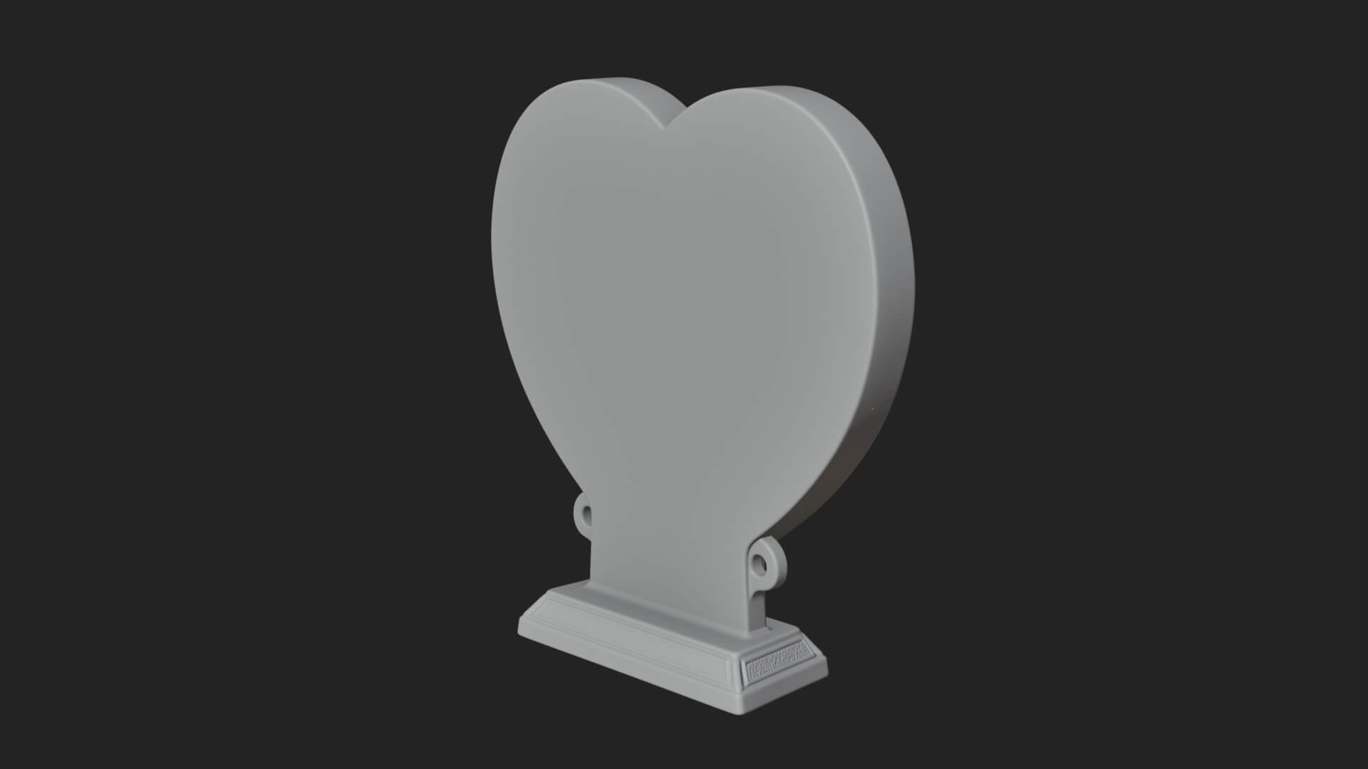 Ornate Framed Heart Plaque Design 158 3D Print Model 3D Model