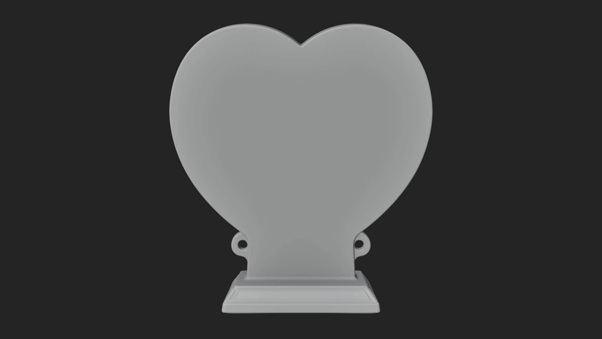 Ornate Framed Heart Plaque Design 158 3D Print Model 3D Model